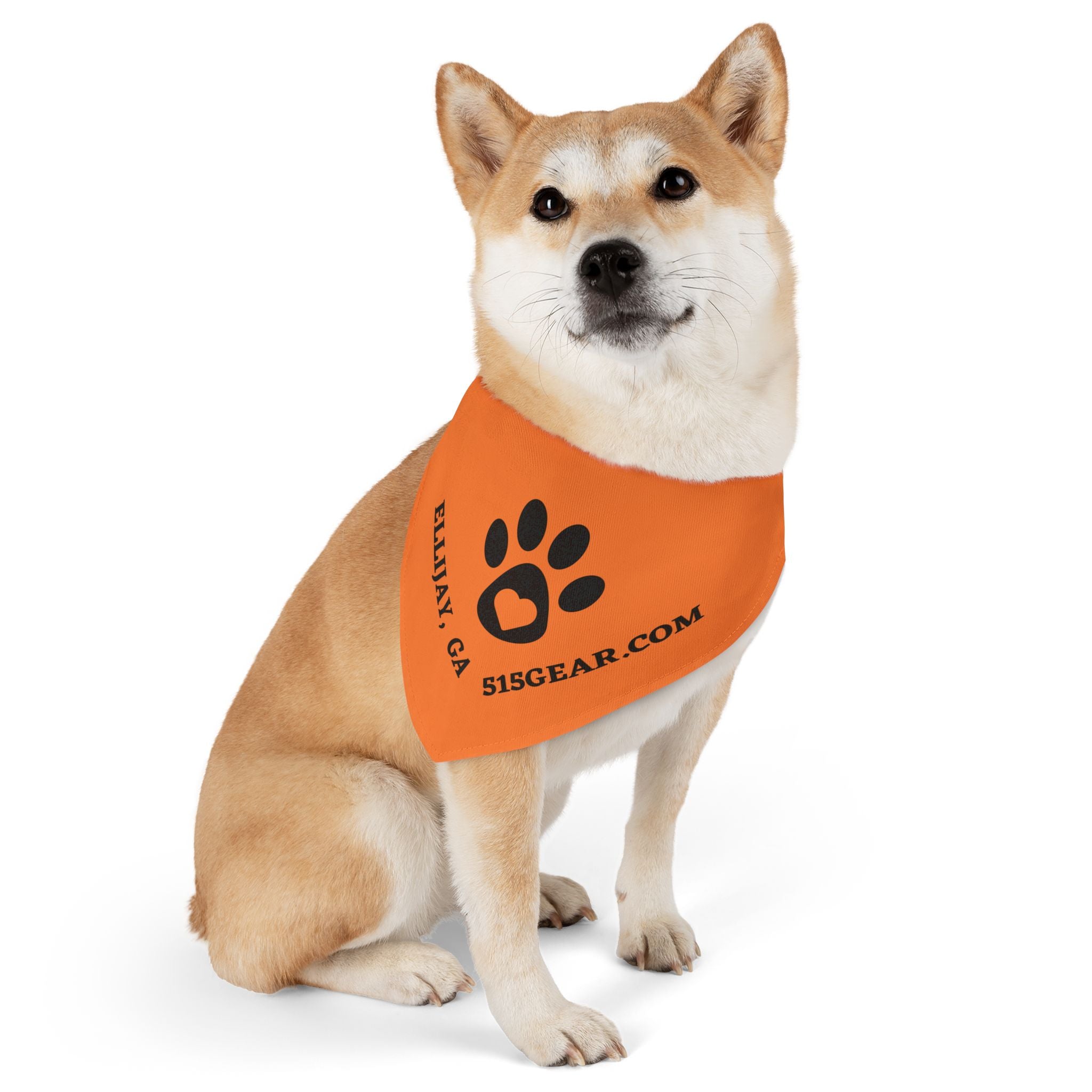 Dog Bandana, by 515 Gear.com | Ellijay, GA | Orange Bling for your favorite pup!