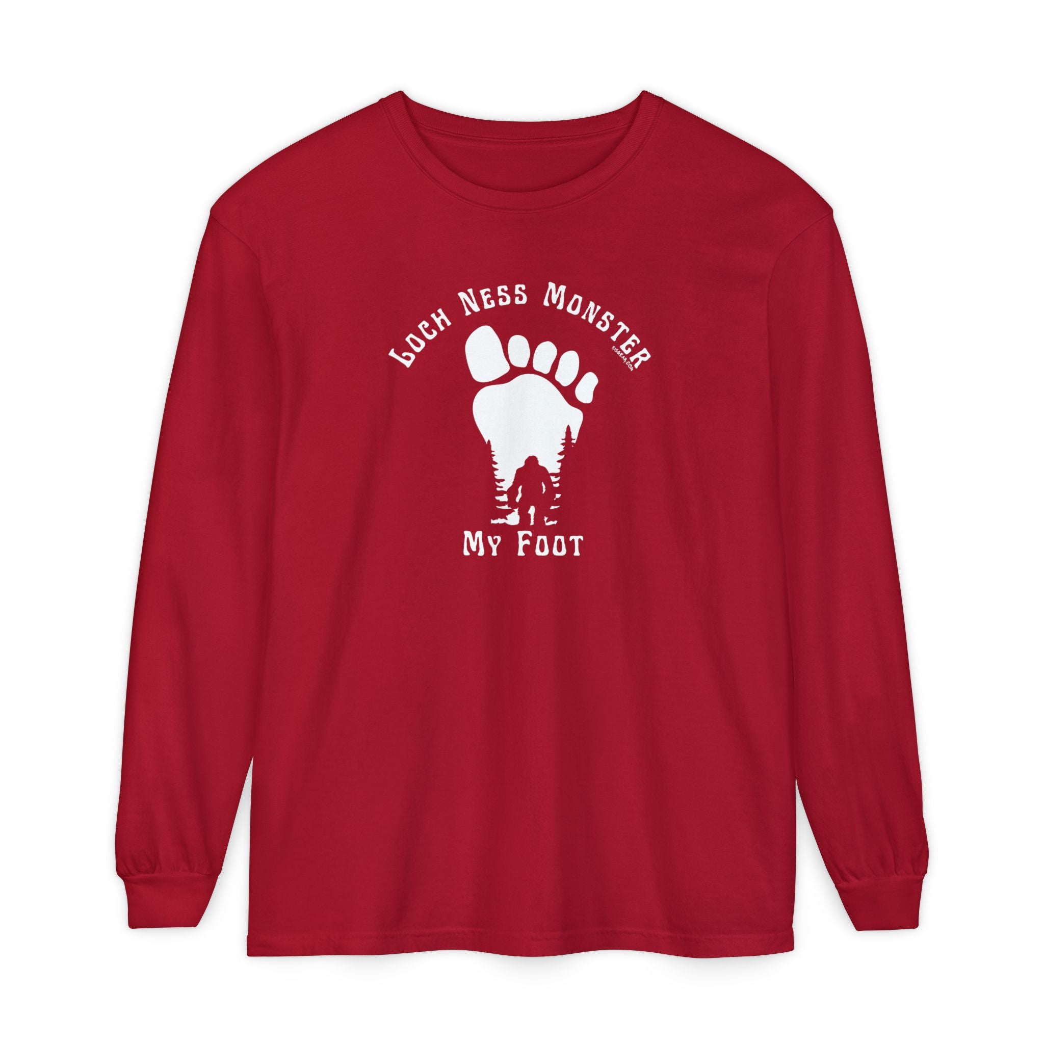 Loch Ness Monster My Foot - Bigfoot Long Sleeve T-Shirt