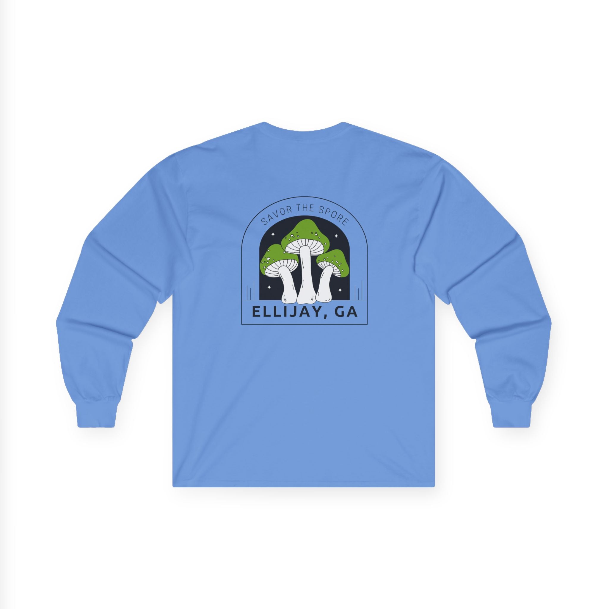 Unisex Adult Long Sleeve T-shirt, Savor the Spore Design by 515Gear.com | Ellijay, GA | Mushrooms are the most Fun Guys!