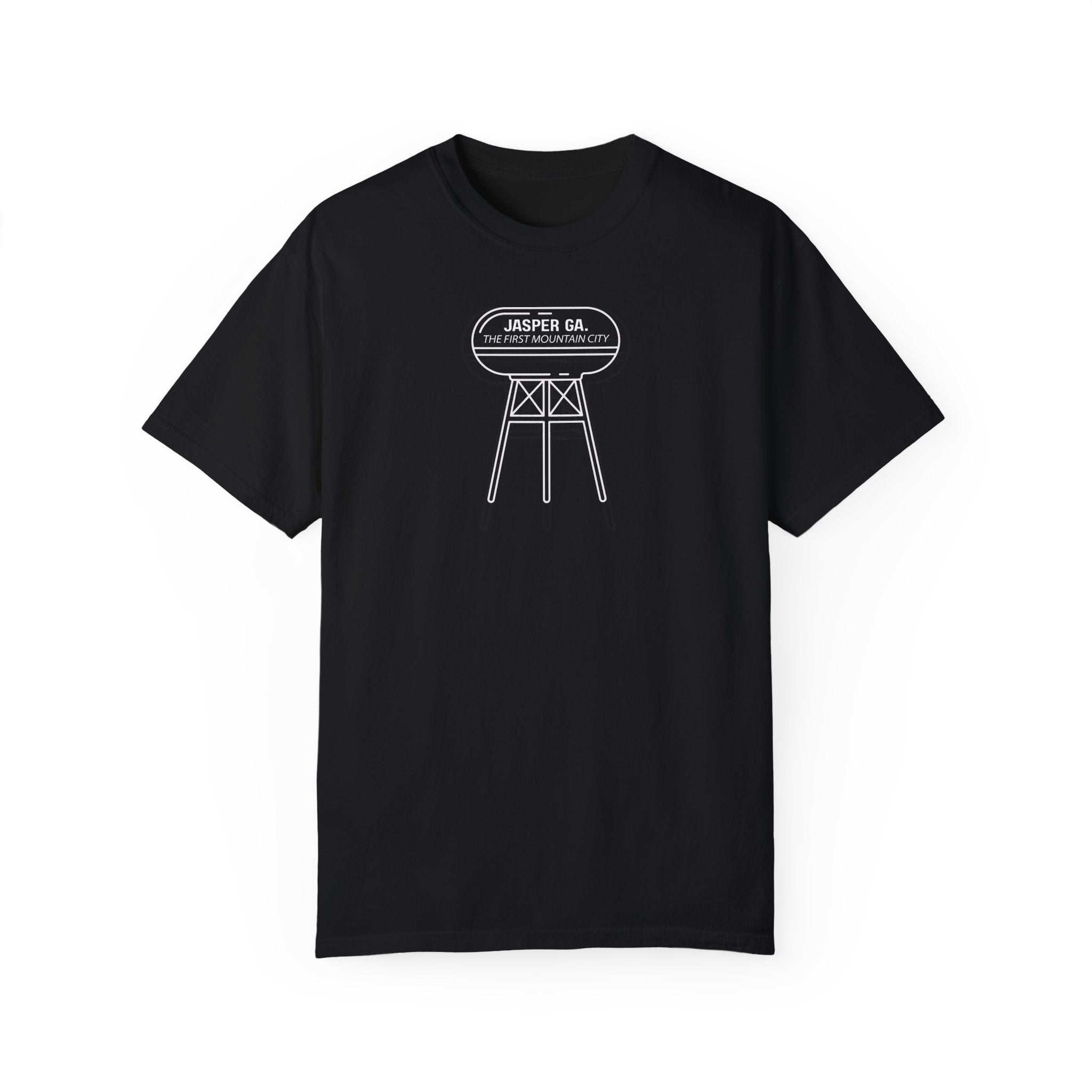 Jasper, GA "First Mountain City" Water Tower, Unisex Garment-Dyed adult T-shirt by 515Gear.com