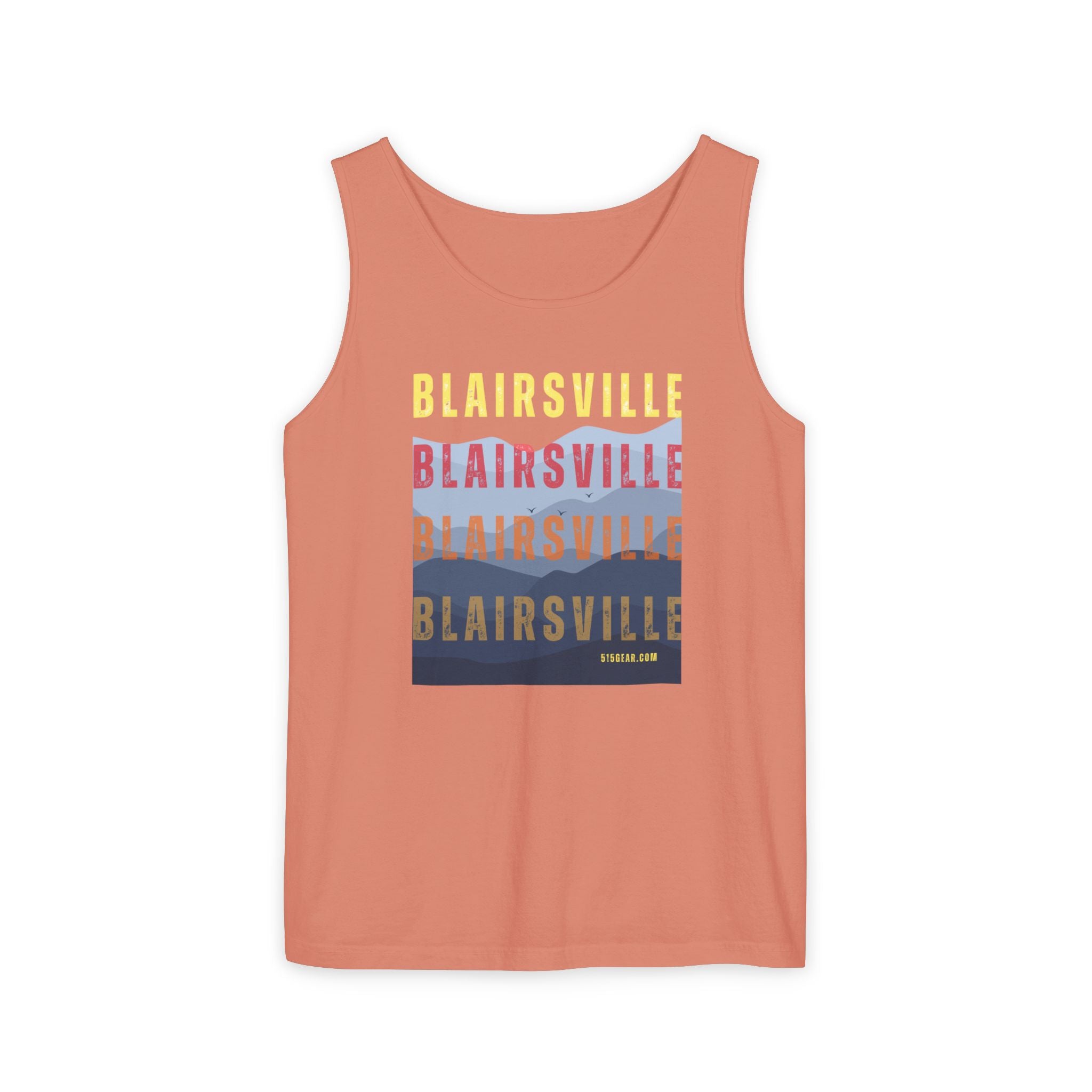 unisex tank-top, mountains graphic, by 515 Gear | Blairsville GA | cotton tank perfect for casual hikes and workouts