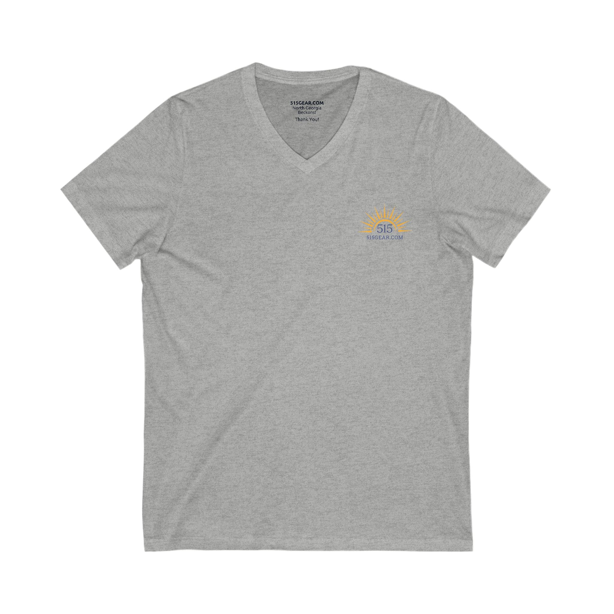 Adult Women's V-Neck T-Shirt, Grape Minds Drink Alike, by 515Gear.com | Ellijay, GA | Wineries Await!