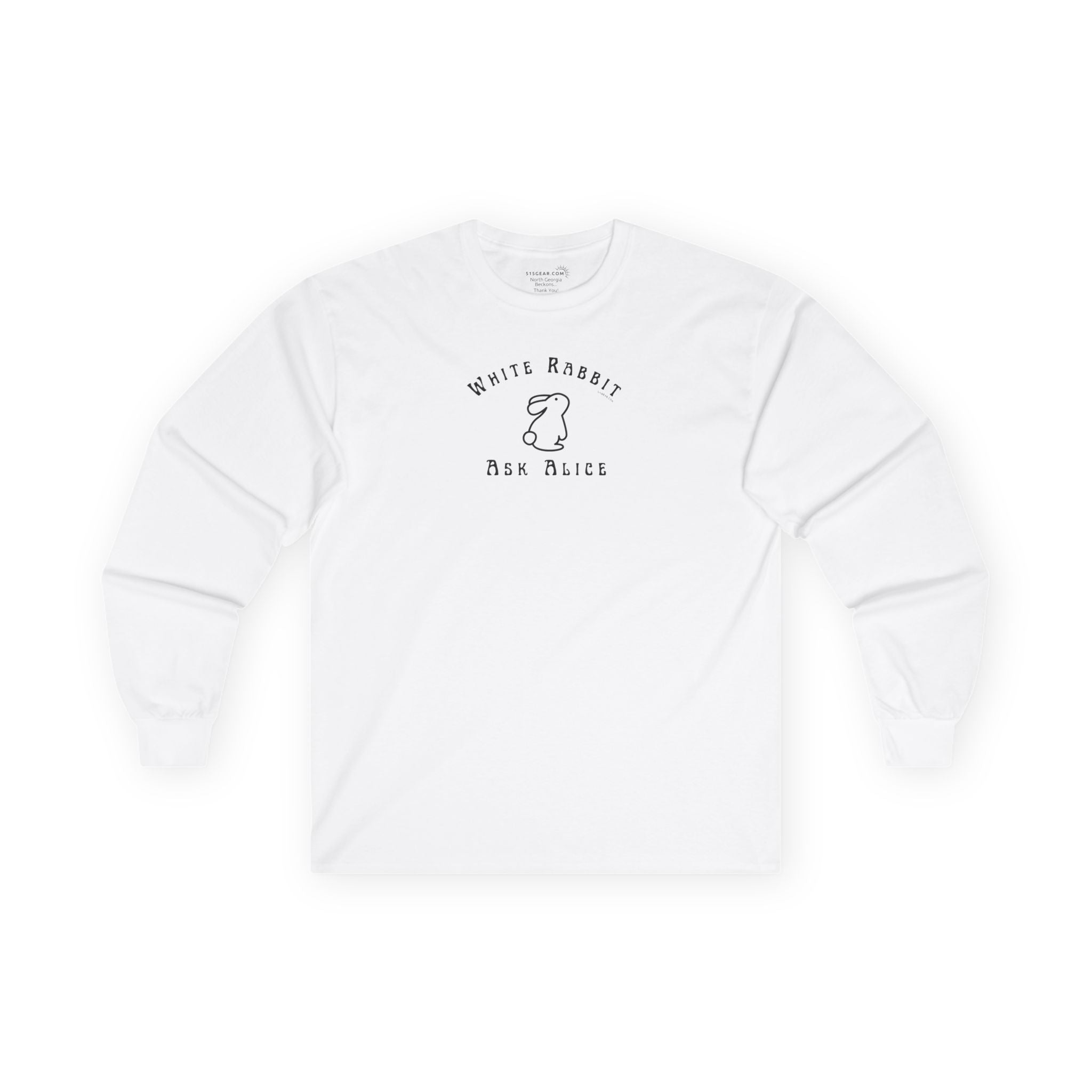 Dreamy White Rabbit - Ask Alice - Long Sleeve Tee