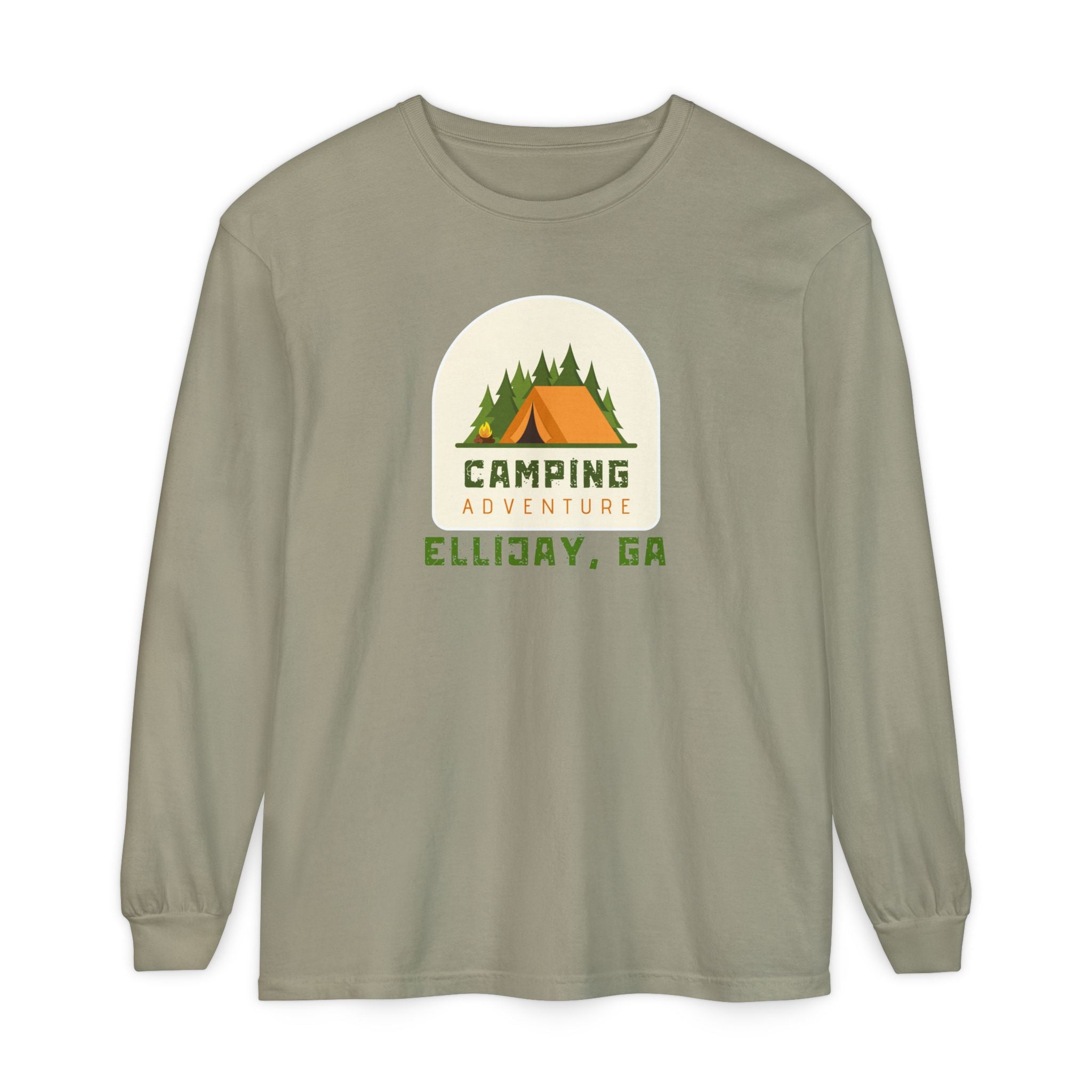 Unisex Adult Long Sleeve T-shirt, Camping Adventure Design, by 515Gear.com | Ellijay, GA | Camping Hair, Don't Care!