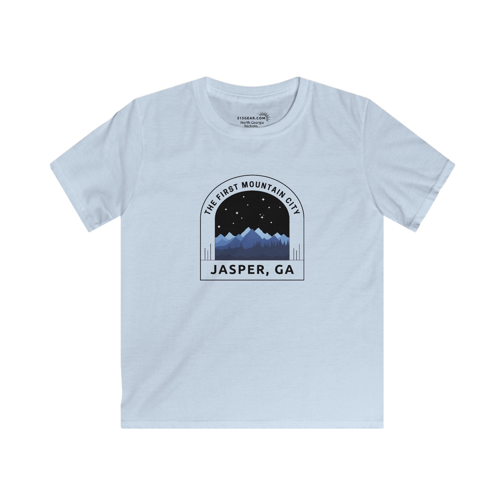 Kid’s T-Shirt, The First Mountain City design by515Gear.com | Jasper, GA | The original mountain town