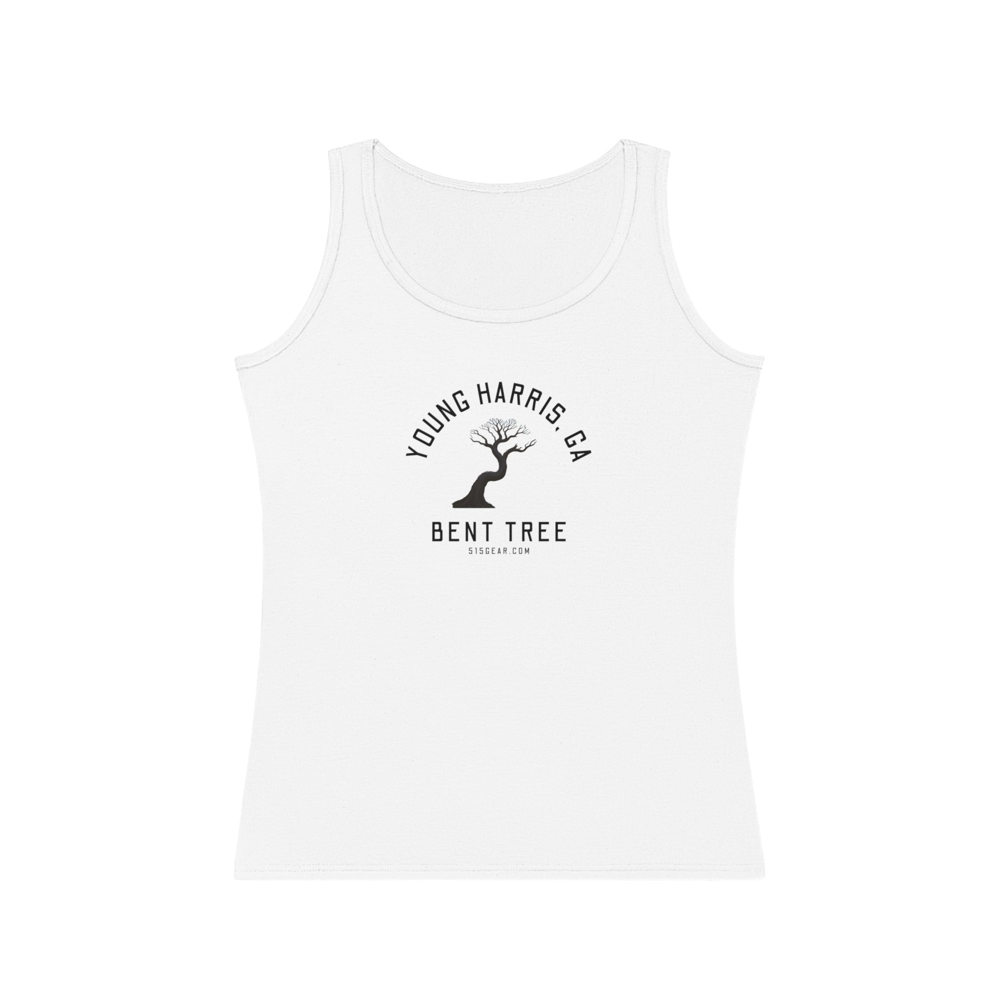 Women’s tank-top, bent tree graphic, by 515 Gear | Young Harris, GA | cotton tank perfect for outdoors or workouts