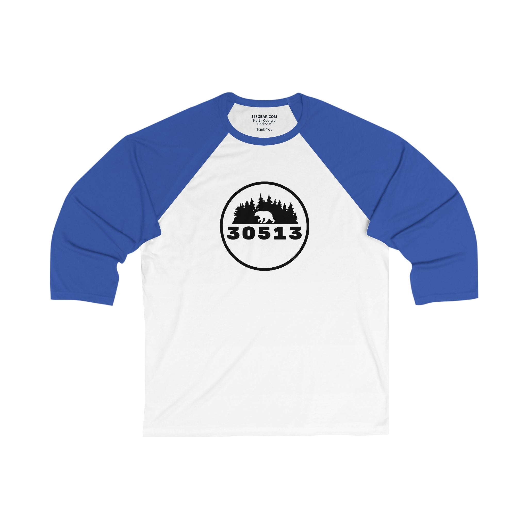 3/4 sleeve T-shirts, 30513 logo by 515Gear.com | Blue Ridge, GA | There's no crying in baseball!