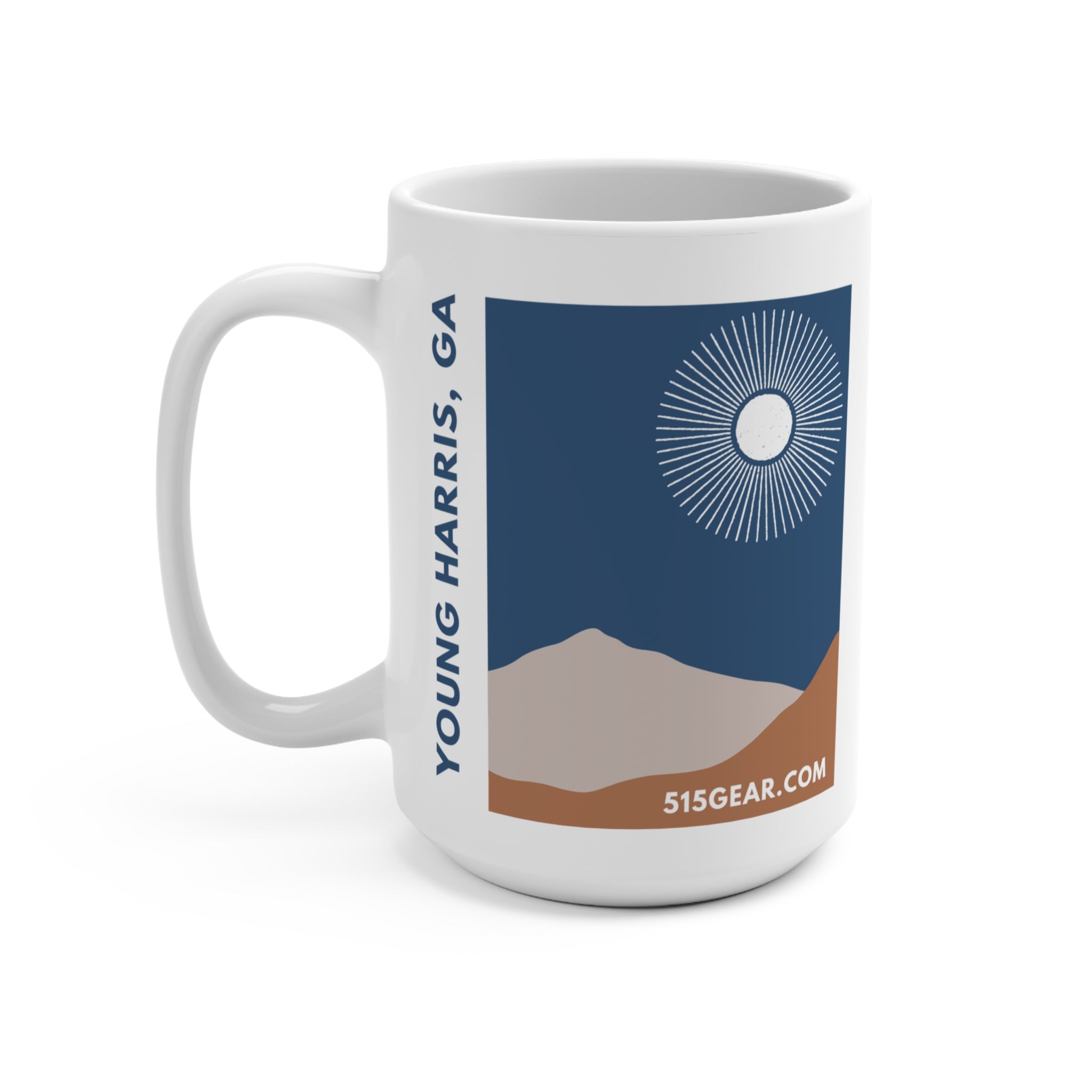 North Georgia Mountains Full Moon, Young Harris Coffee Mug – 15oz