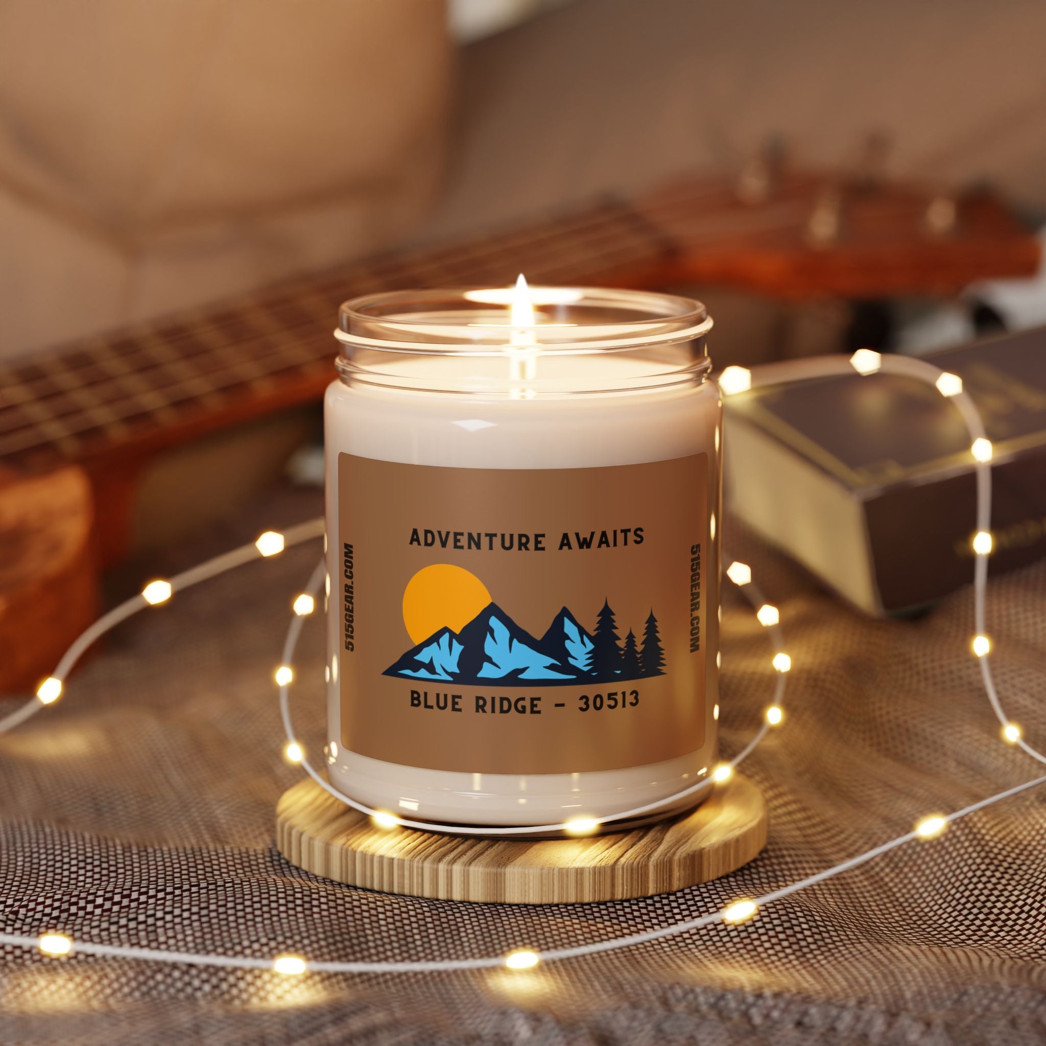 Soy Candle, Adventure Awaits design by 515Gear.com | Blue Ridge, GA | aromatherapy for you!