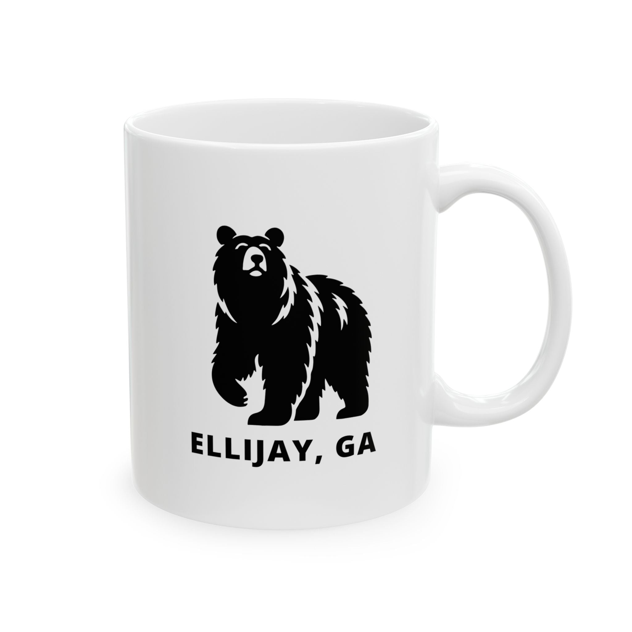 North Georgia Mountains, Ellijay Coffee Mug – Black Bear Collection (11oz, 15oz)