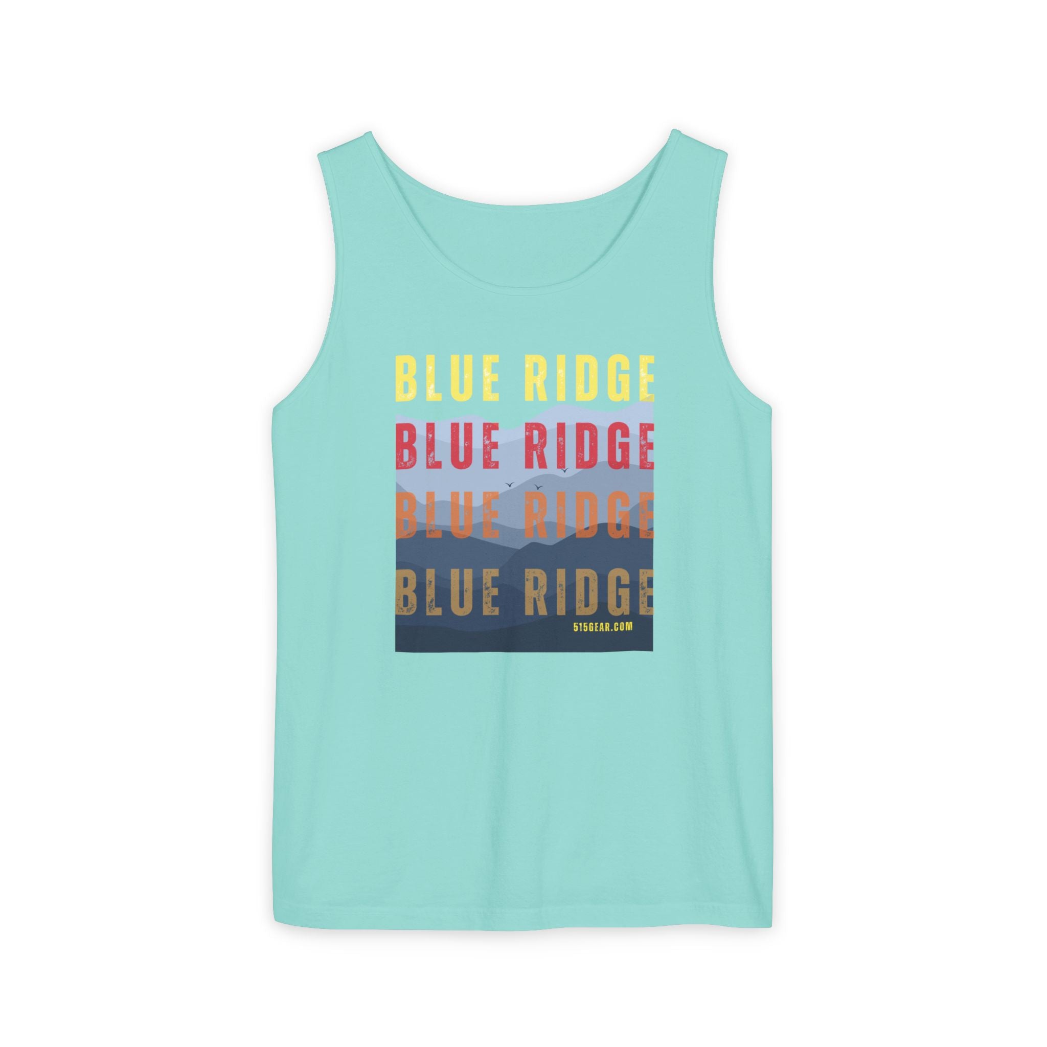 unisex tank-top, mountains graphic, by 515 Gear | Blue Ridge, GA | cotton tank perfect for casual hikes and workouts