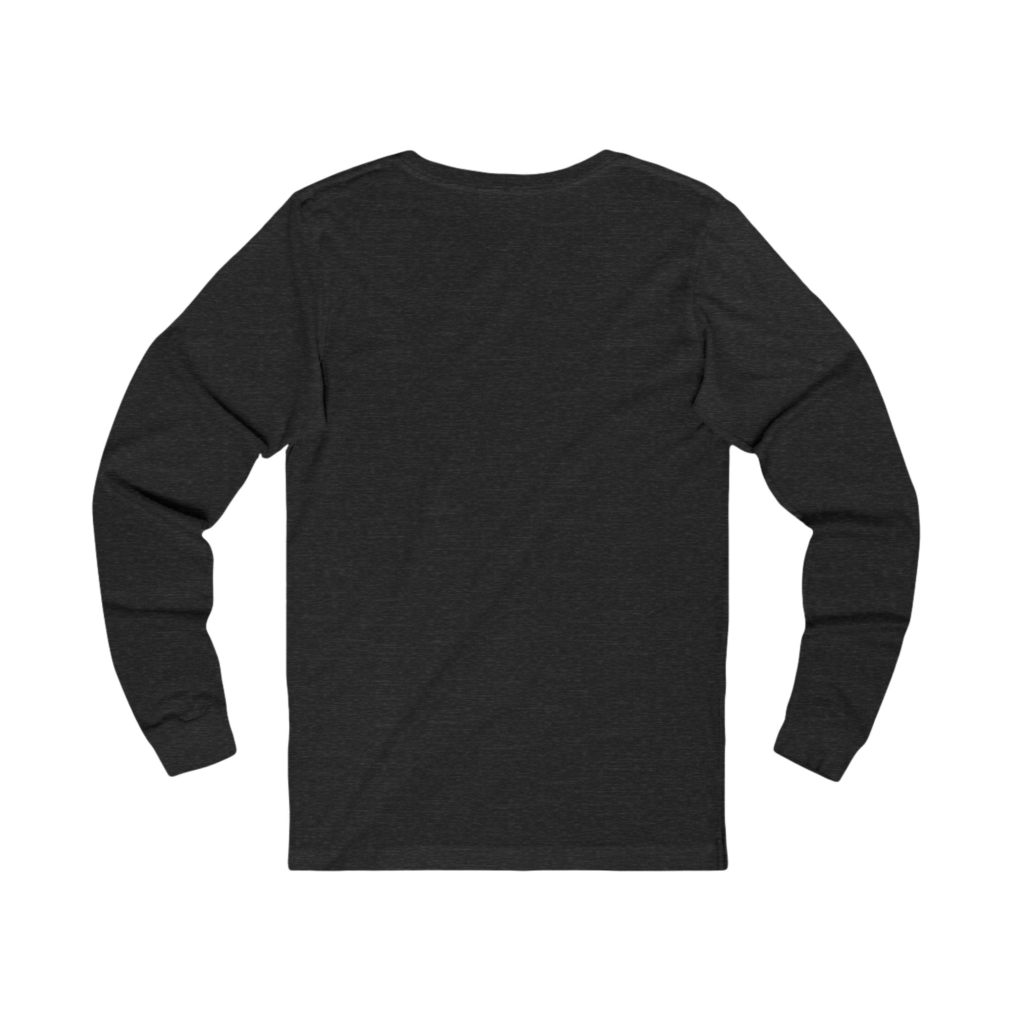 Black long-sleeve shirt on a white background