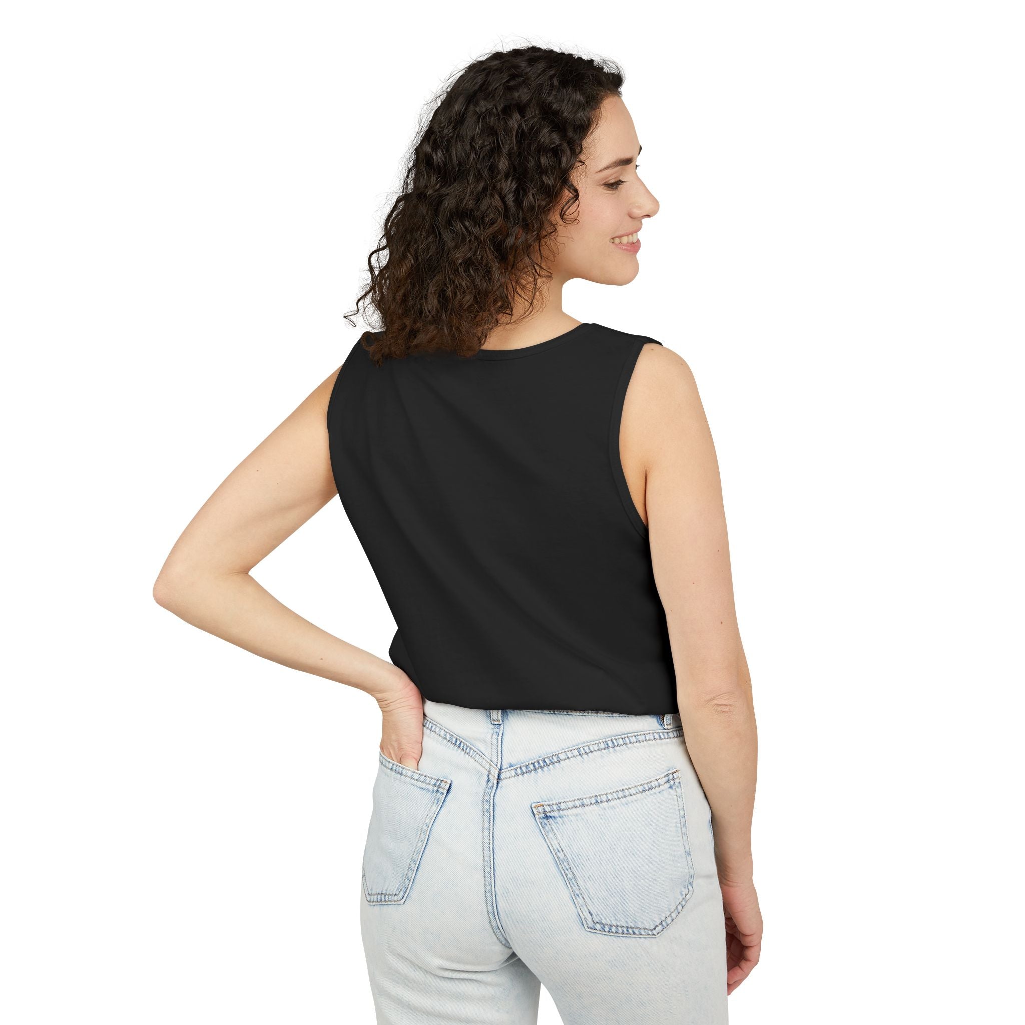 unisex tank-top, Blairsville mountain skyline graphic, by 515 Gear | Blairsville GA | soft cotton tank perfect for casual hikes and workouts