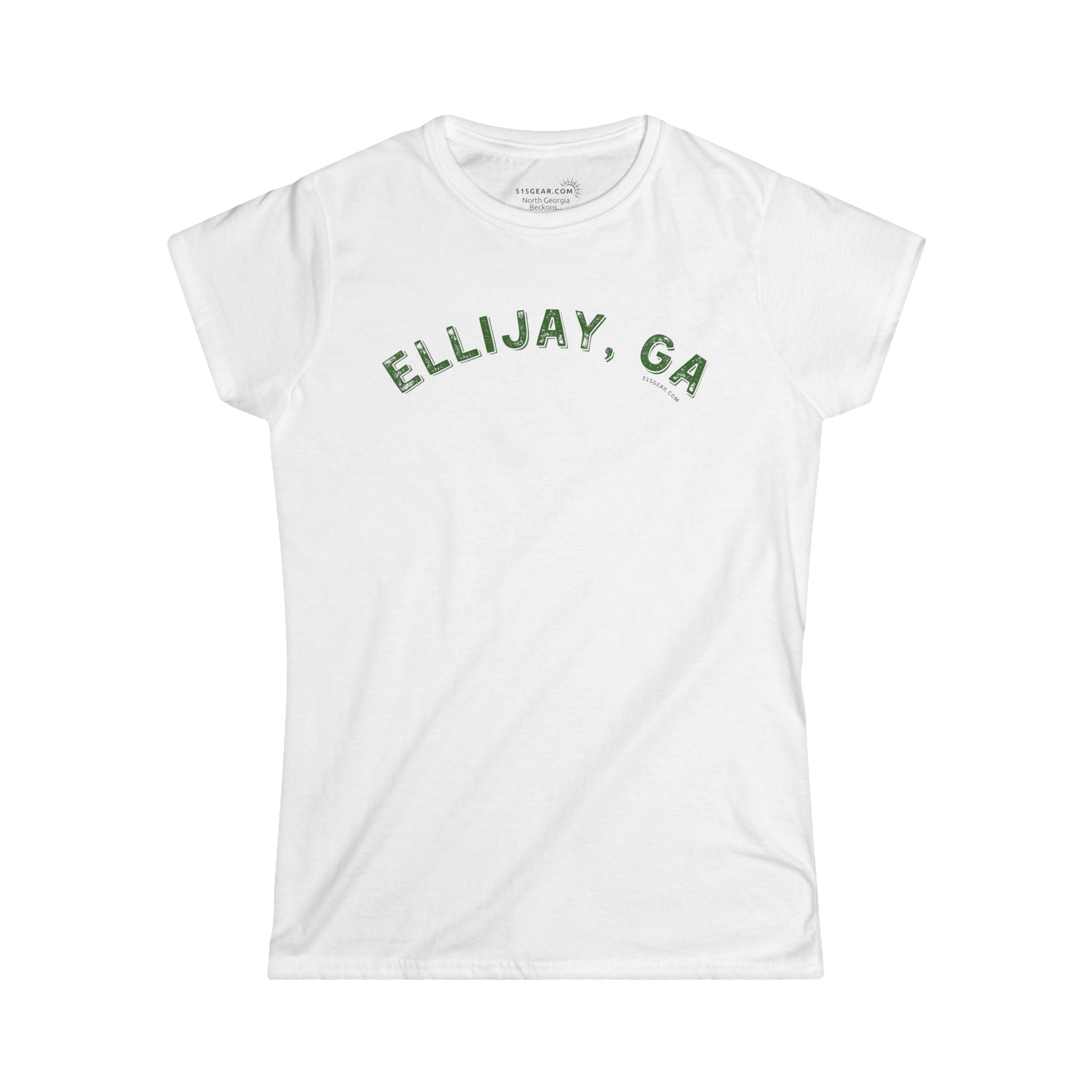 Ellijay (Green & White) Women’s Short Sleeve Softstyle Tee