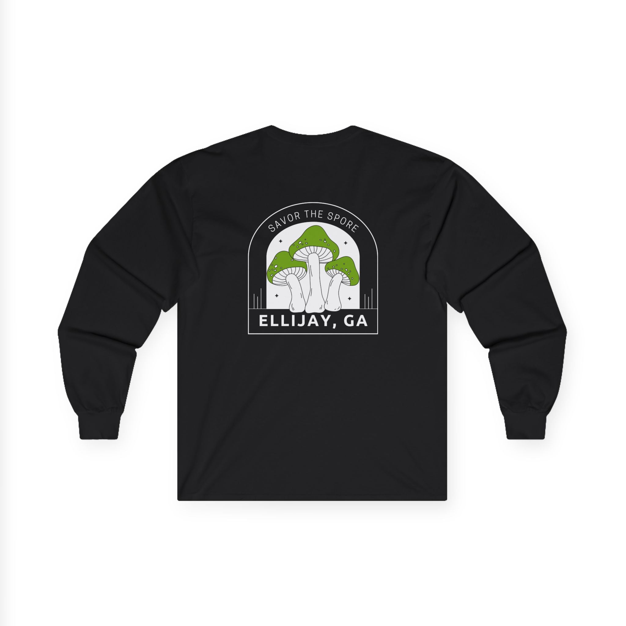 Unisex Adult Long Sleeve T-shirt, Savor the Spore Design by 515Gear.com | Ellijay, GA | Mushrooms are the most Fun Guys!