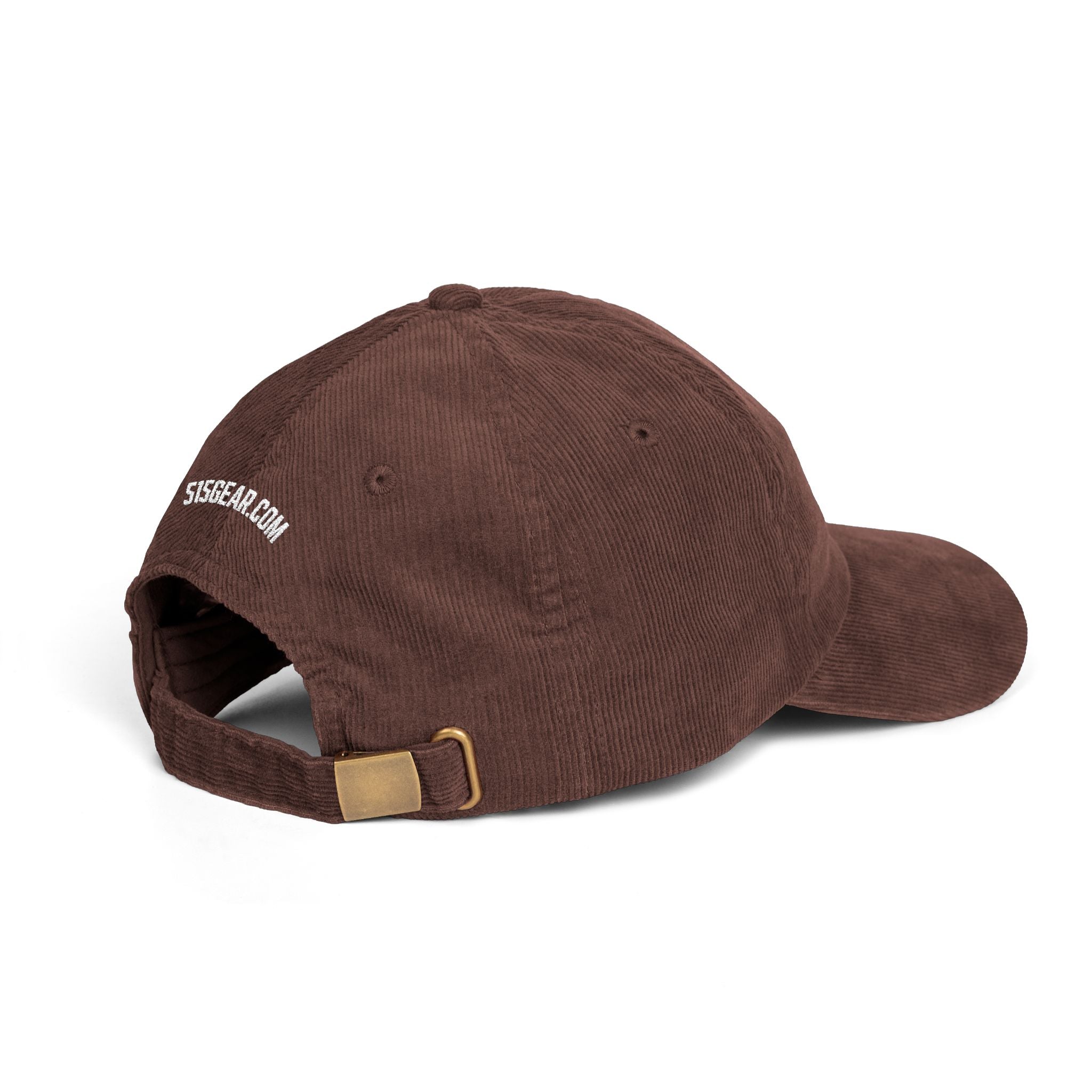 Brown corduroy hat with 515Gear.com embroidered in white on the back