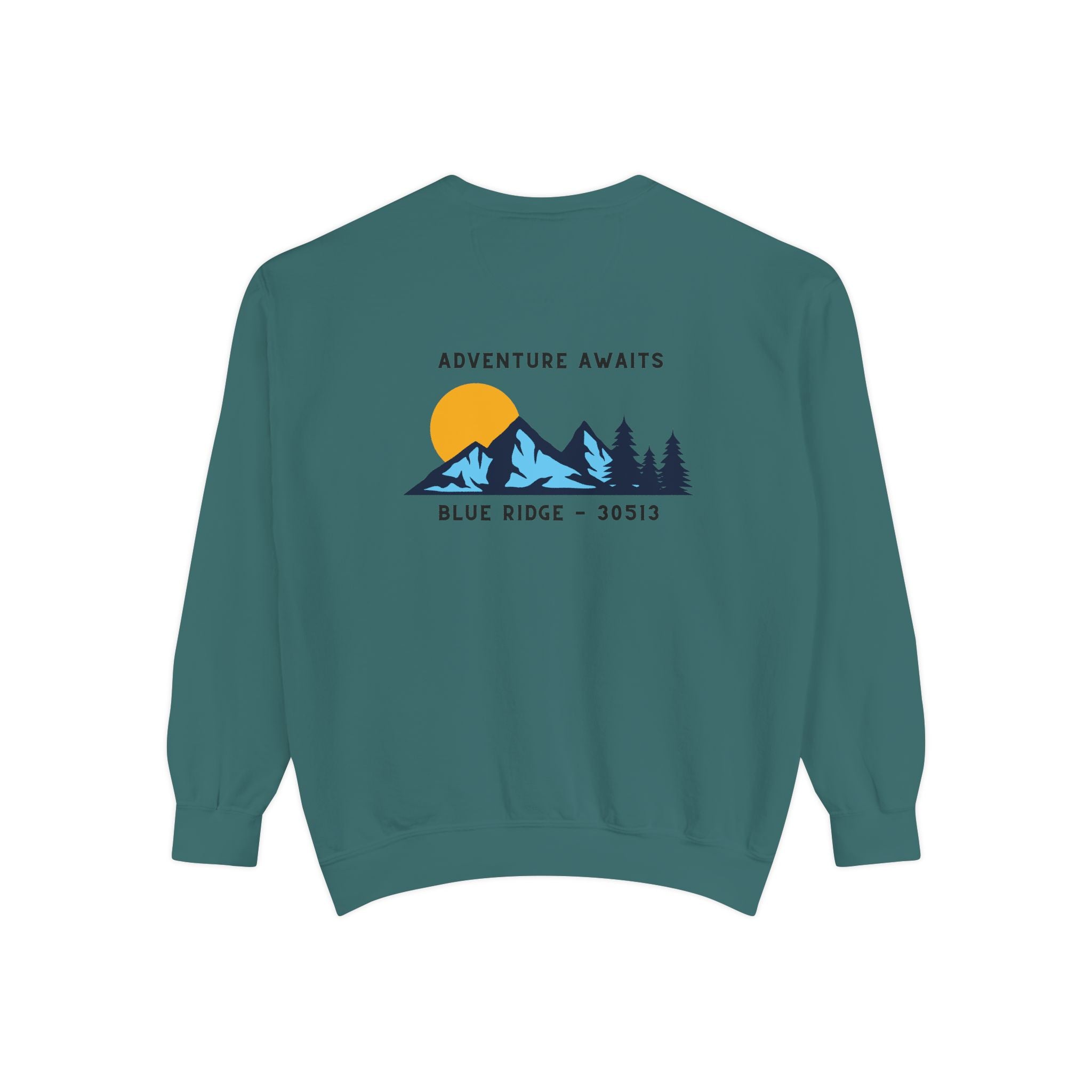 Adult Sweatshirt, Adventure Awaits Graphic, by 515Gear.com | Blue Ridge, GA | 30513