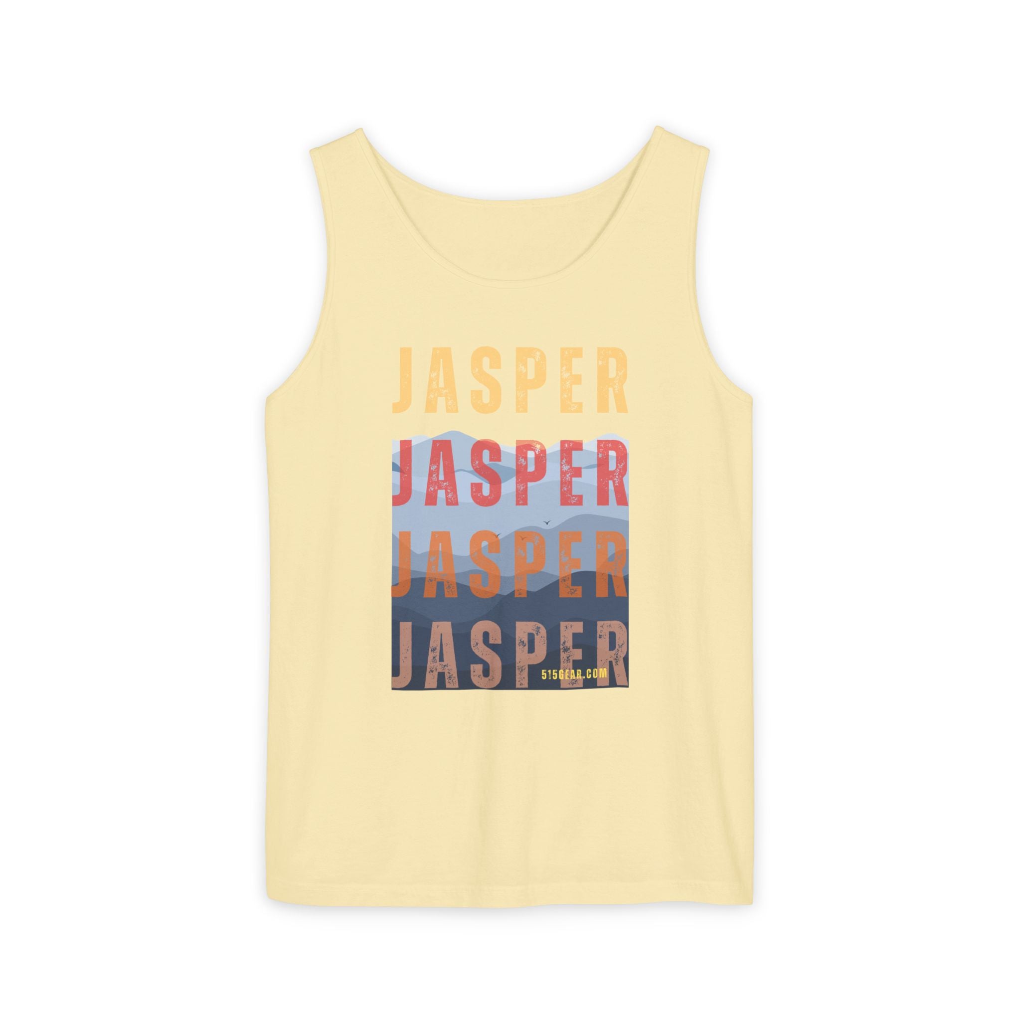 unisex tank-top, mountains graphic, by 515 Gear | Jasper, GA | cotton tank perfect for casual hikes and workouts