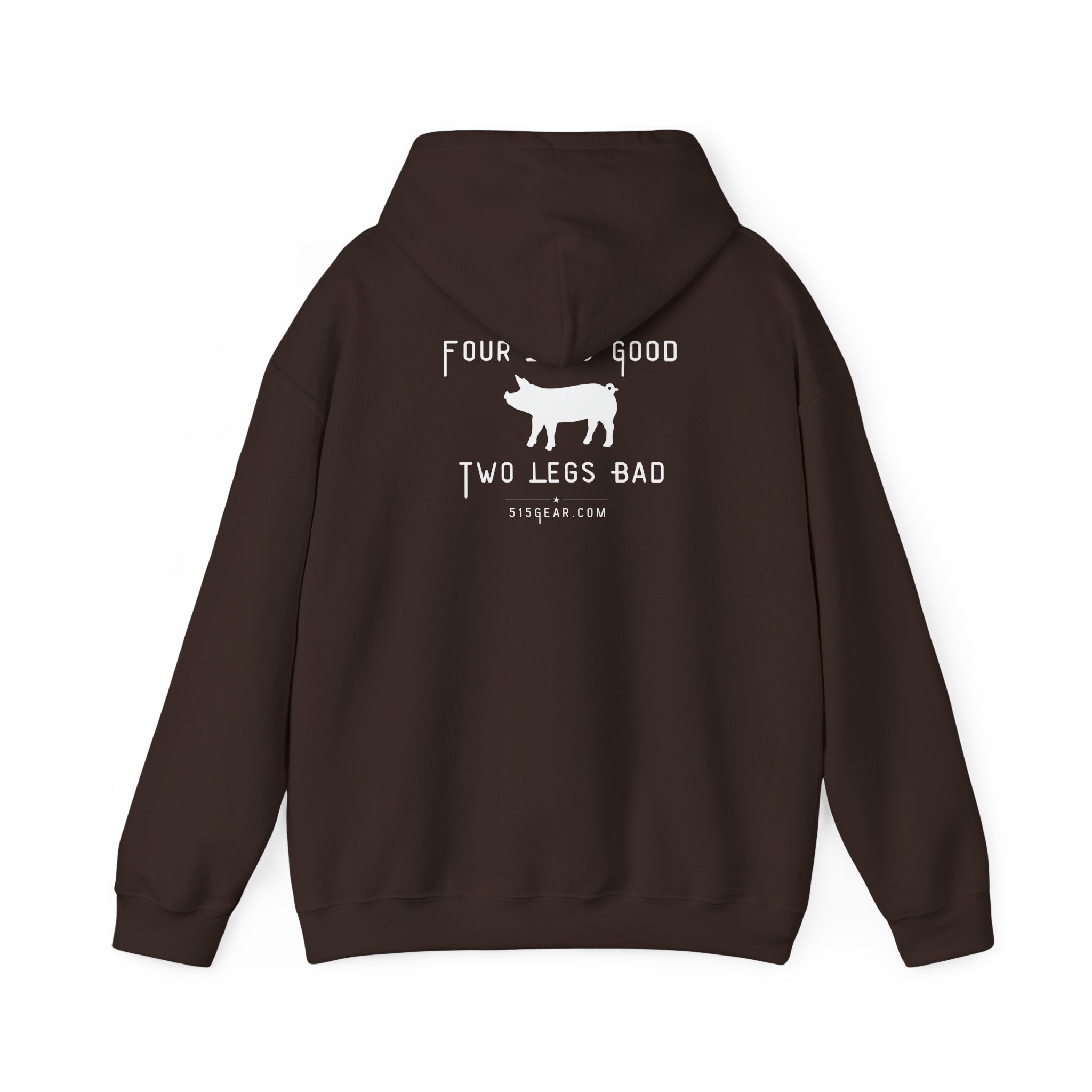 unisex adult hoodie, satirical reference for “Orwellian” lovers | 515Gear.com | anyone love Animal Farm?