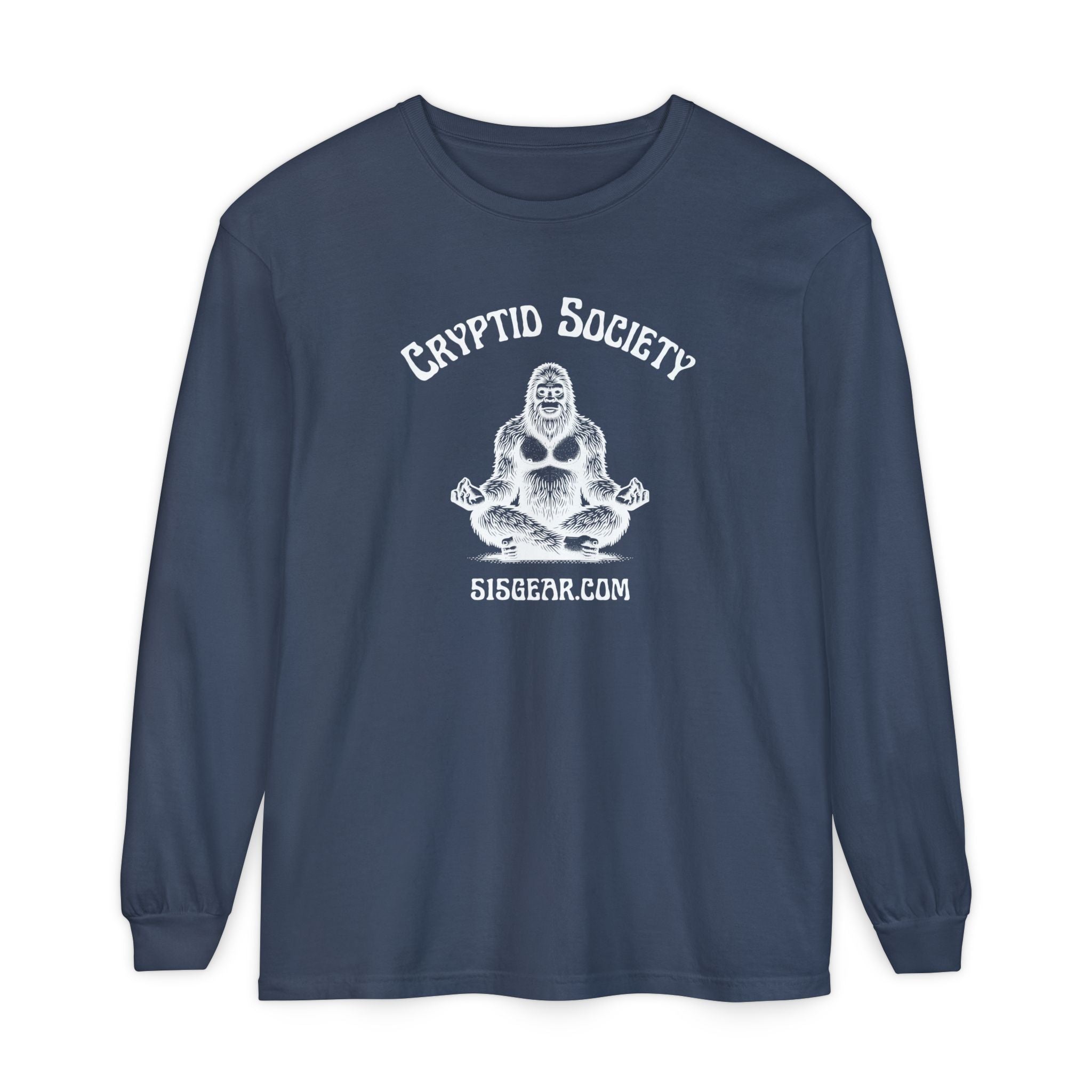 Unisex Adult Long Sleeve T-shirt, Zen Bigfoot Design | 515Gear.com | It's a Zen Thing!