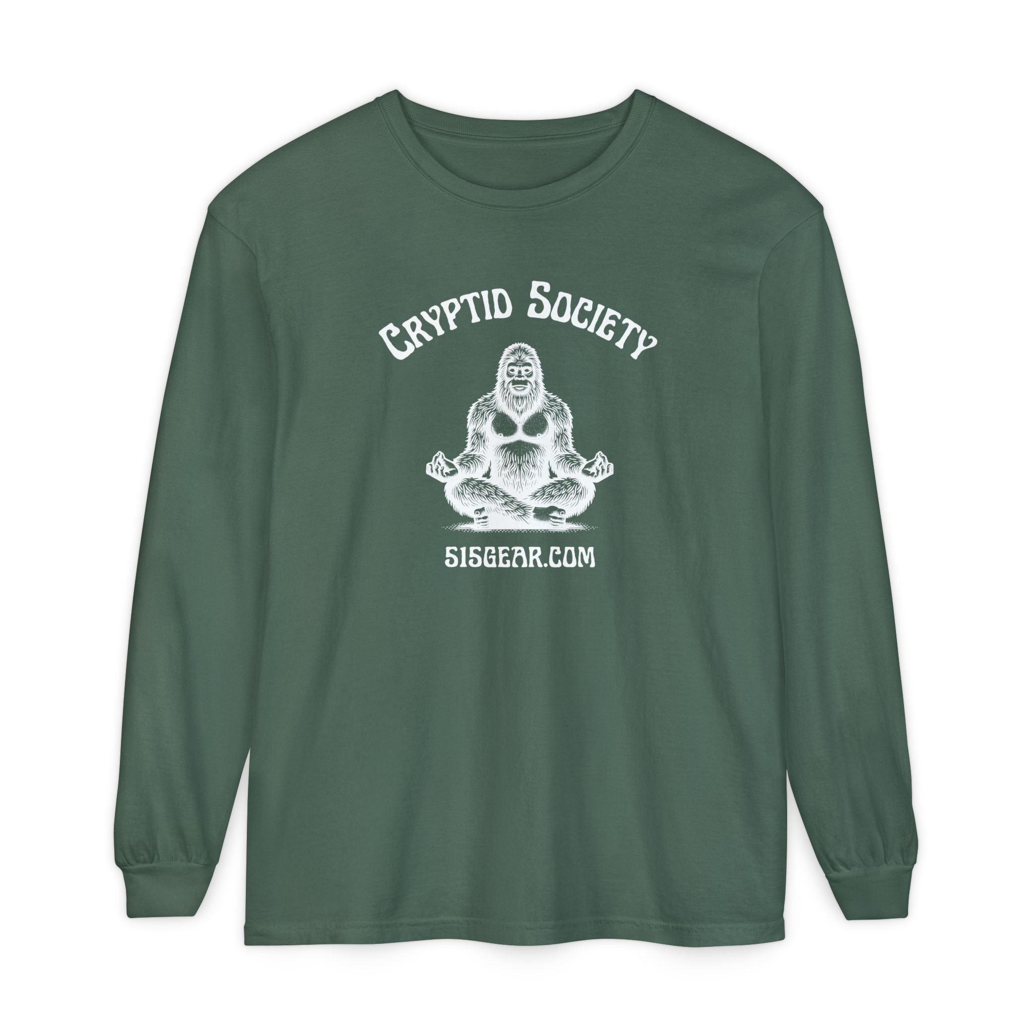 Unisex Adult Long Sleeve T-shirt, Zen Bigfoot Design | 515Gear.com | It's a Zen Thing!