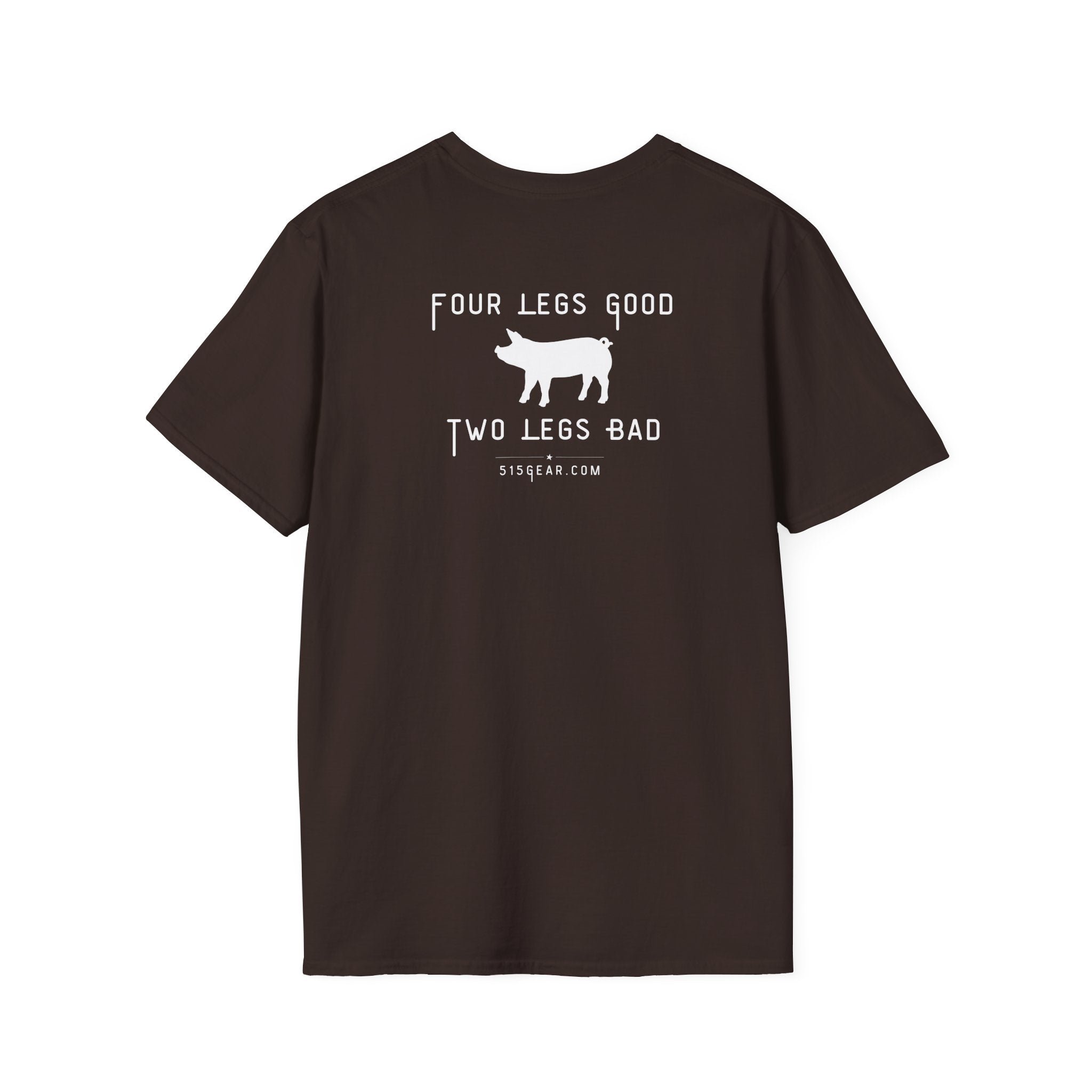 unisex adult t-shirt, satirical reference for “Orwellian” lovers | 515Gear.com | anyone love Animal Farm?