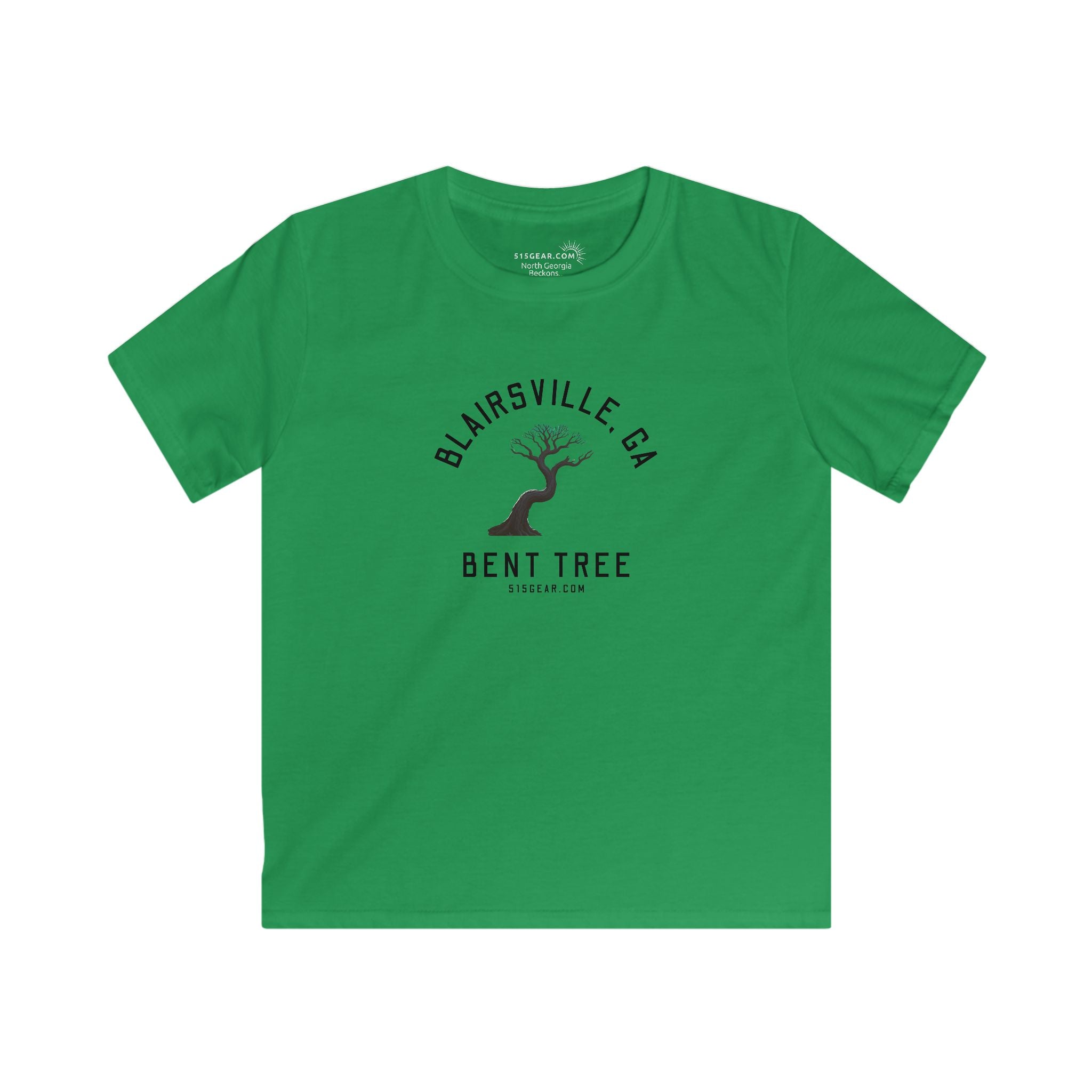 Kid’s T-Shirt, Bent Tree design by515Gear.com | Blairsville, GA | Don't leave the trail!