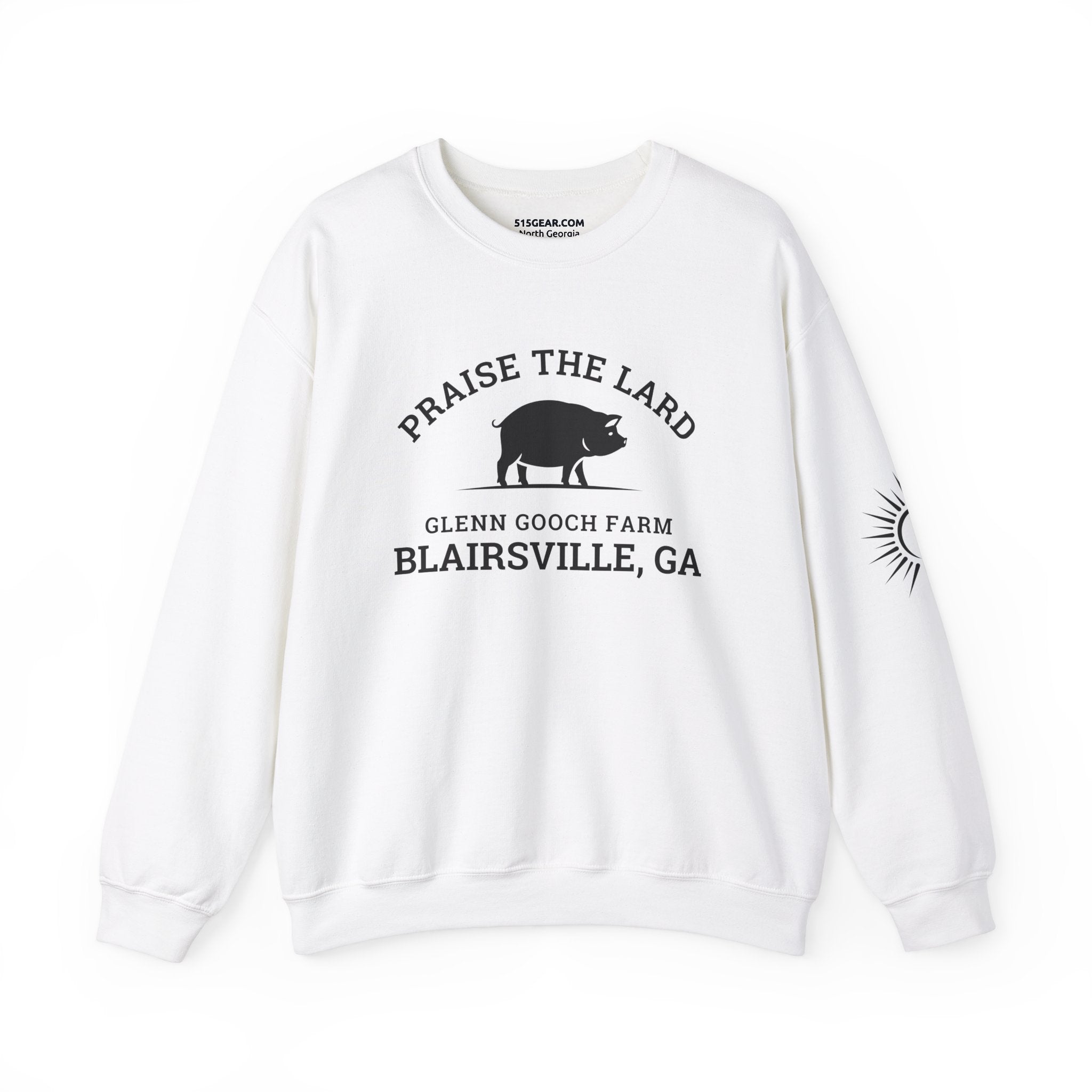 Sweatshirt, Praise the Lard Design, 515Gear.com | Blairsville, GA | Glenn Gooch Farm