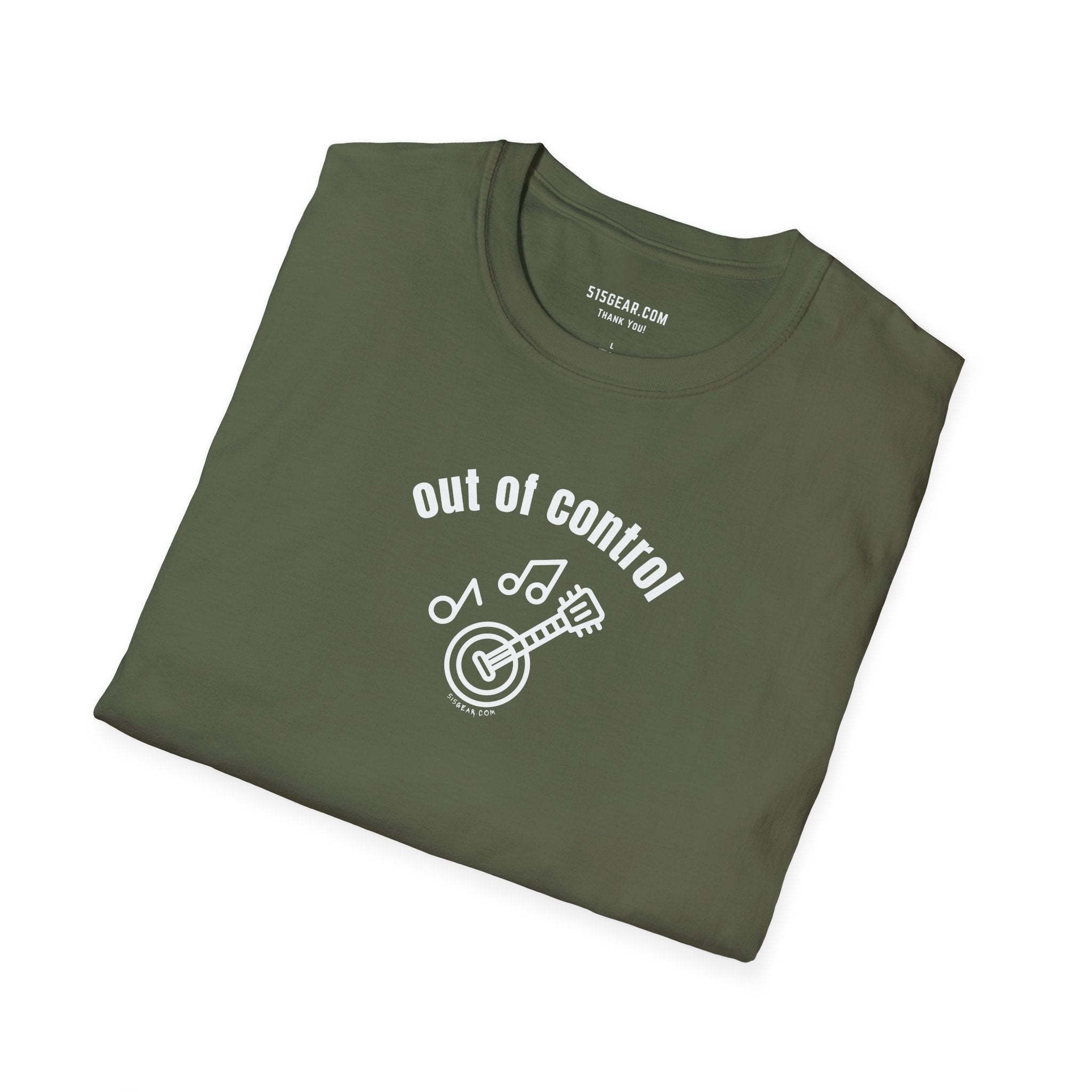The Fretless Fury Out of Control Banjo Unisex Softstyle T-Shirt