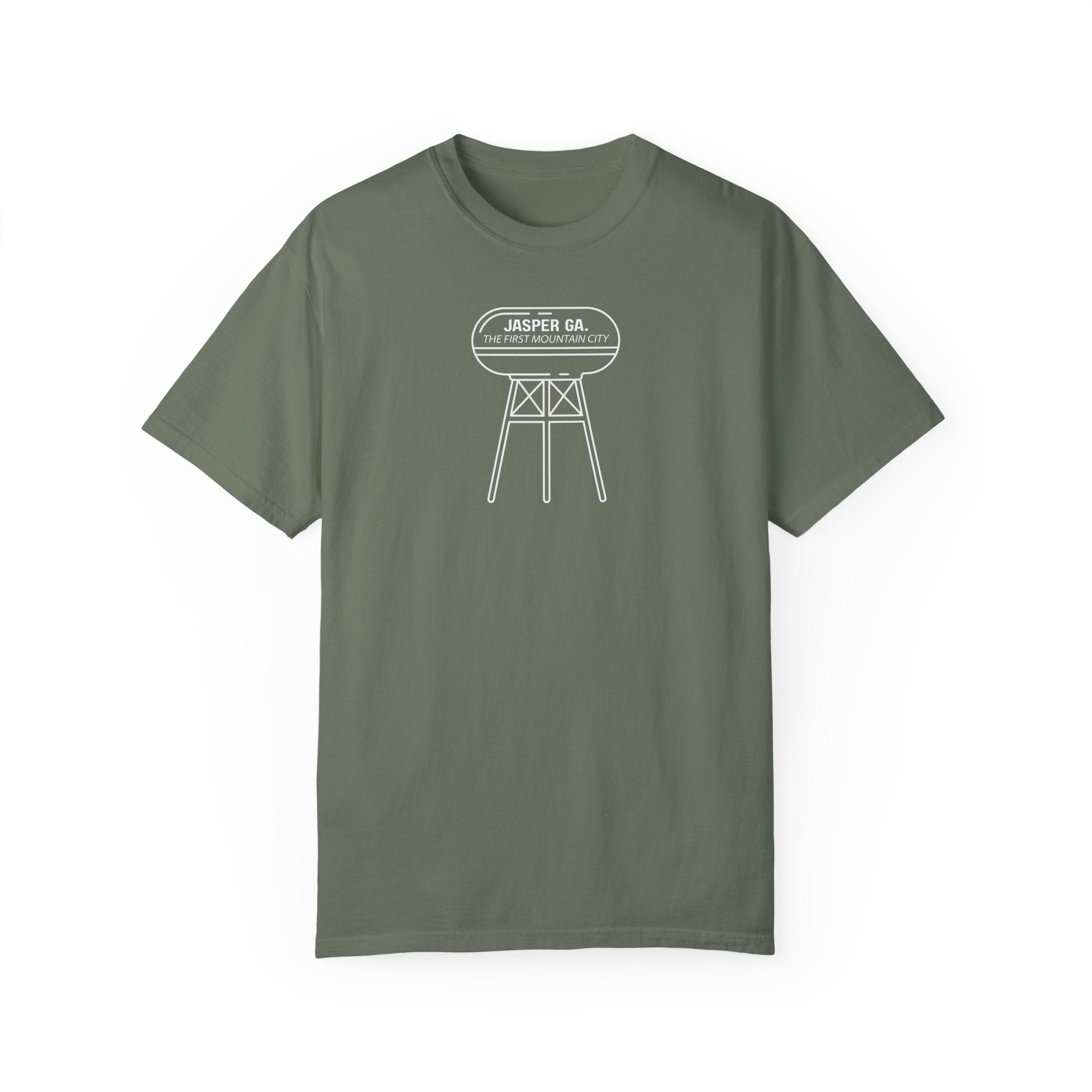 Jasper, GA "First Mountain City" Water Tower, Unisex Garment-Dyed adult T-shirt by 515Gear.com