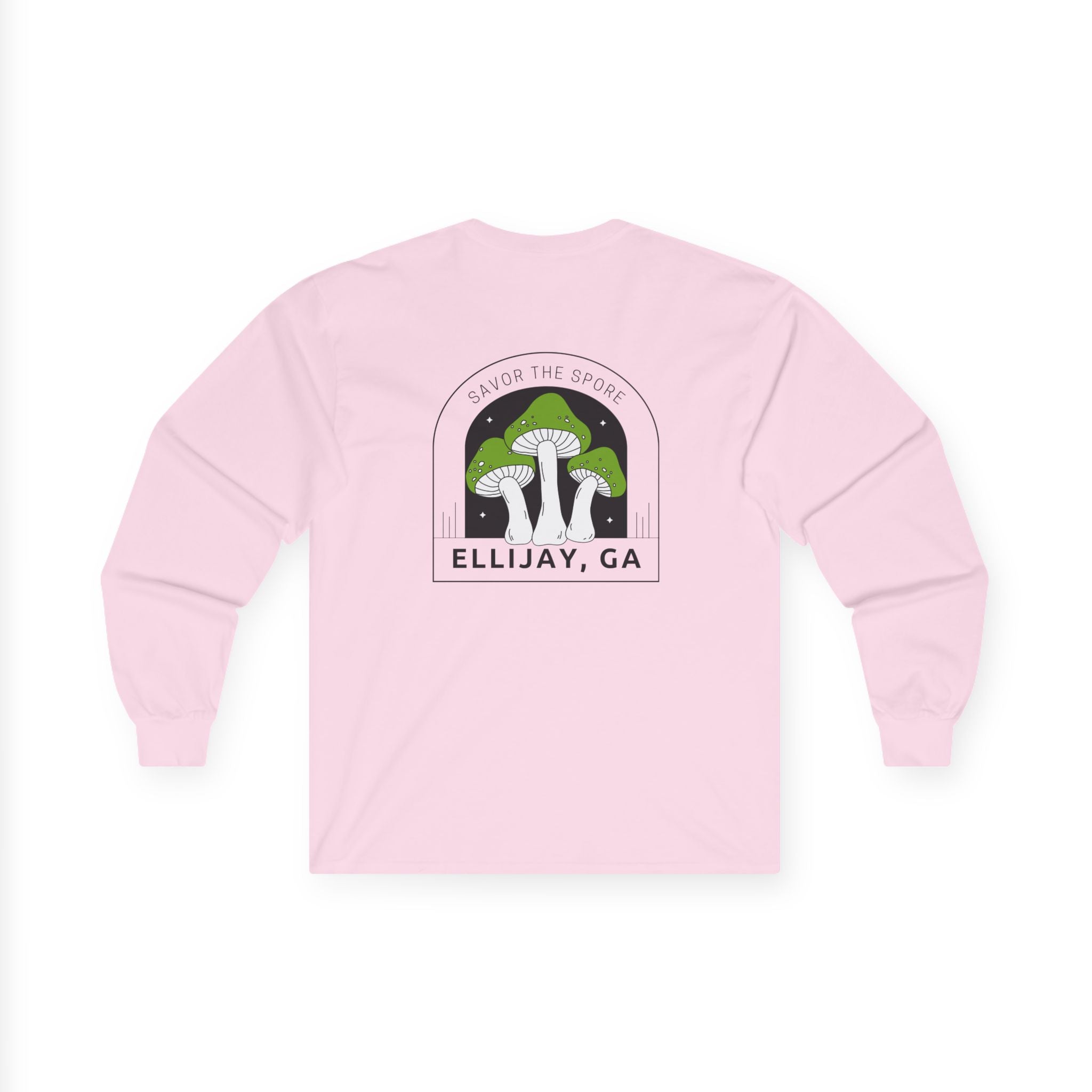 Unisex Adult Long Sleeve T-shirt, Savor the Spore Design by 515Gear.com | Ellijay, GA | Mushrooms are the most Fun Guys!