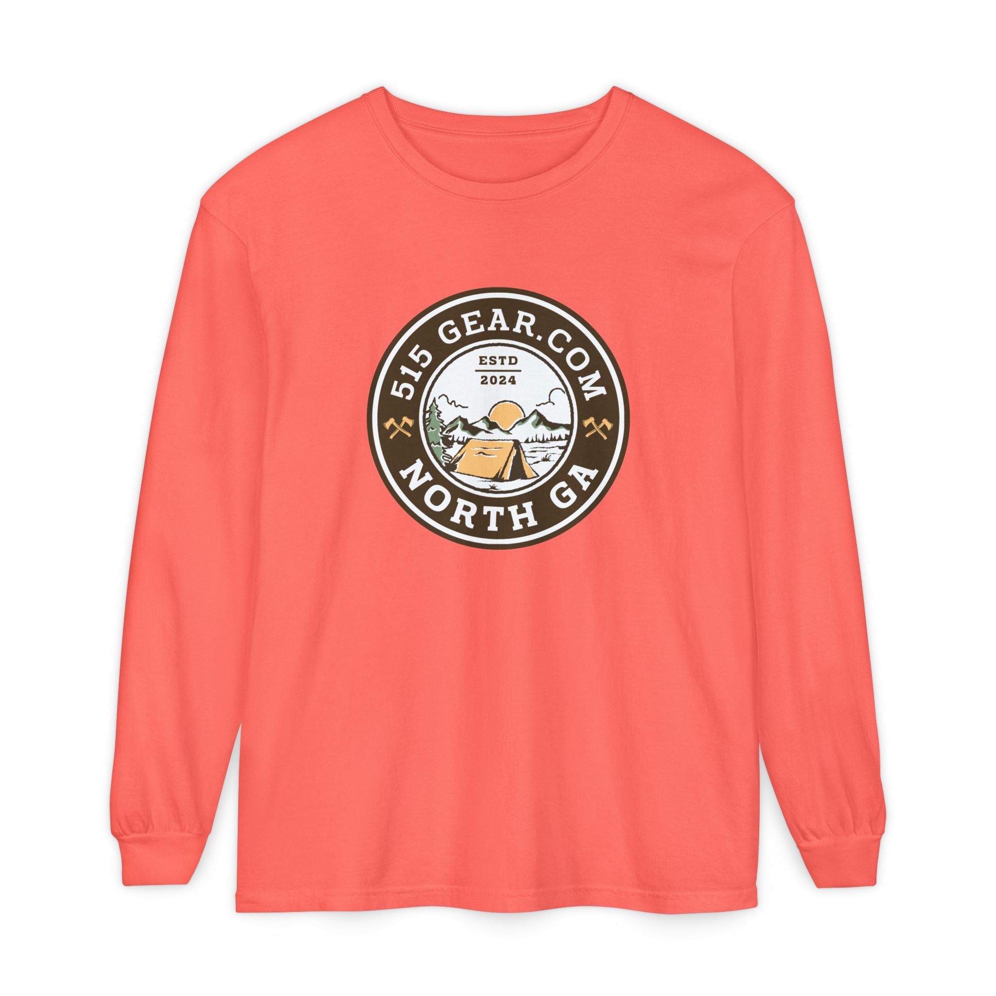 Unisex Adult Long Sleeve T-shirt, Camping Design | 515Gear.com | The Mountains are Calling!