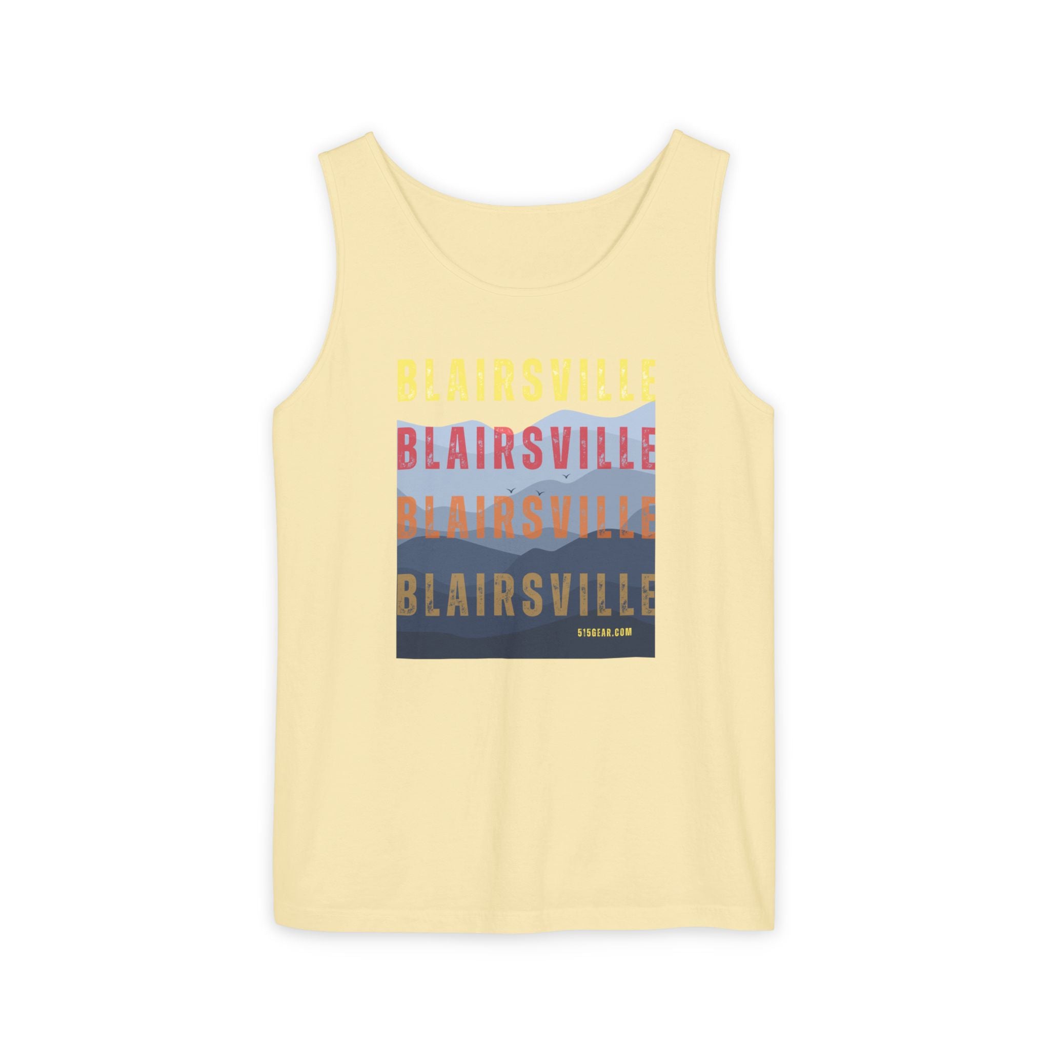 unisex tank-top, mountains graphic, by 515 Gear | Blairsville GA | cotton tank perfect for casual hikes and workouts
