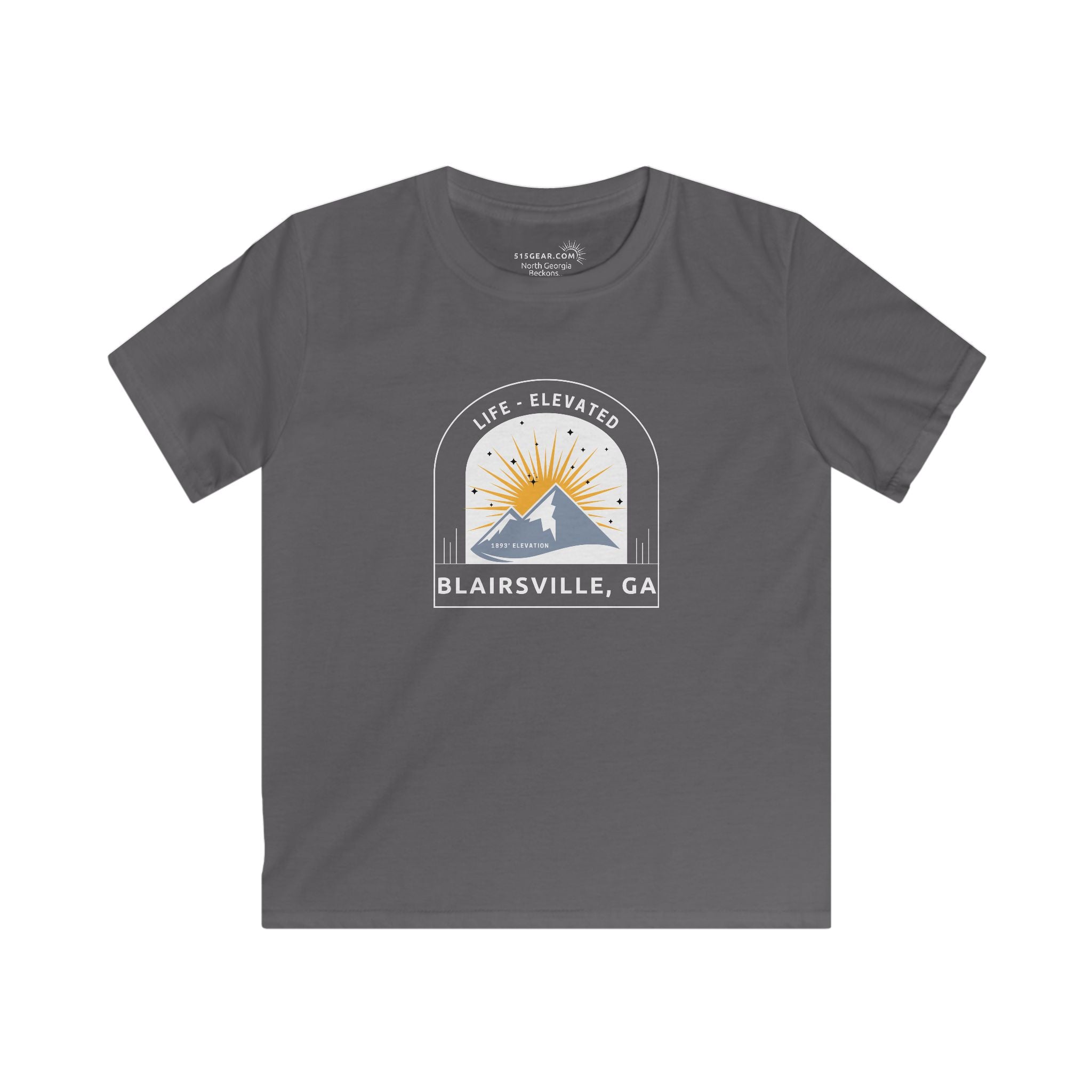 Kid’s T-Shirt, Life Elevated by 515Gear.com | Blairsville, GA | Hike Brasstown Bald!