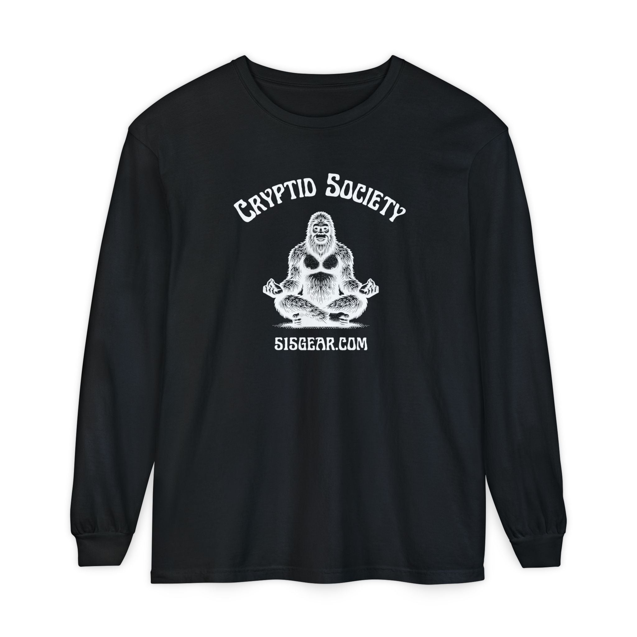 Unisex Adult Long Sleeve T-shirt, Zen Bigfoot Design | 515Gear.com | It's a Zen Thing!