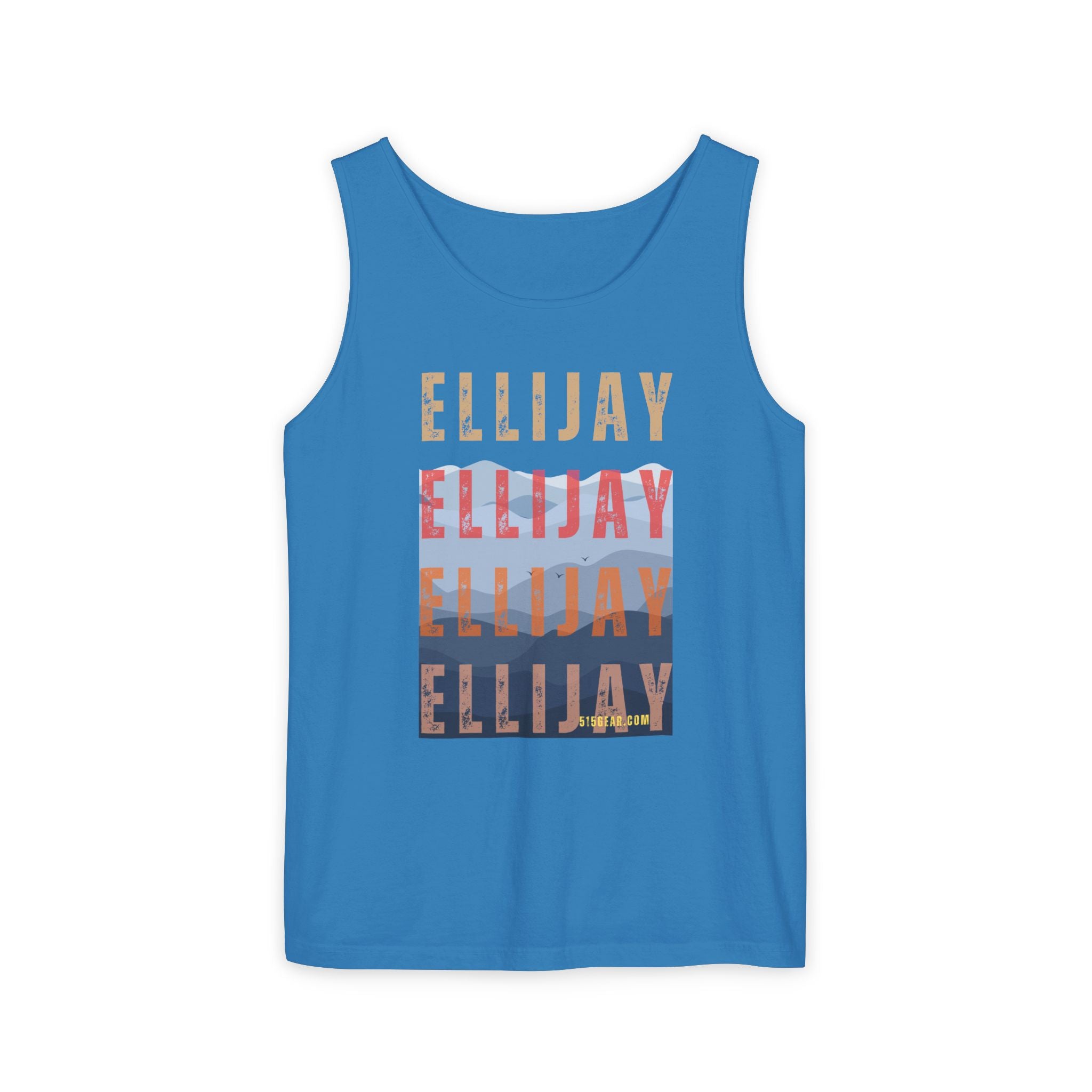 unisex tank-top, mountains graphic, by 515 Gear | Ellijay, GA | cotton tank perfect for casual hikes and workouts