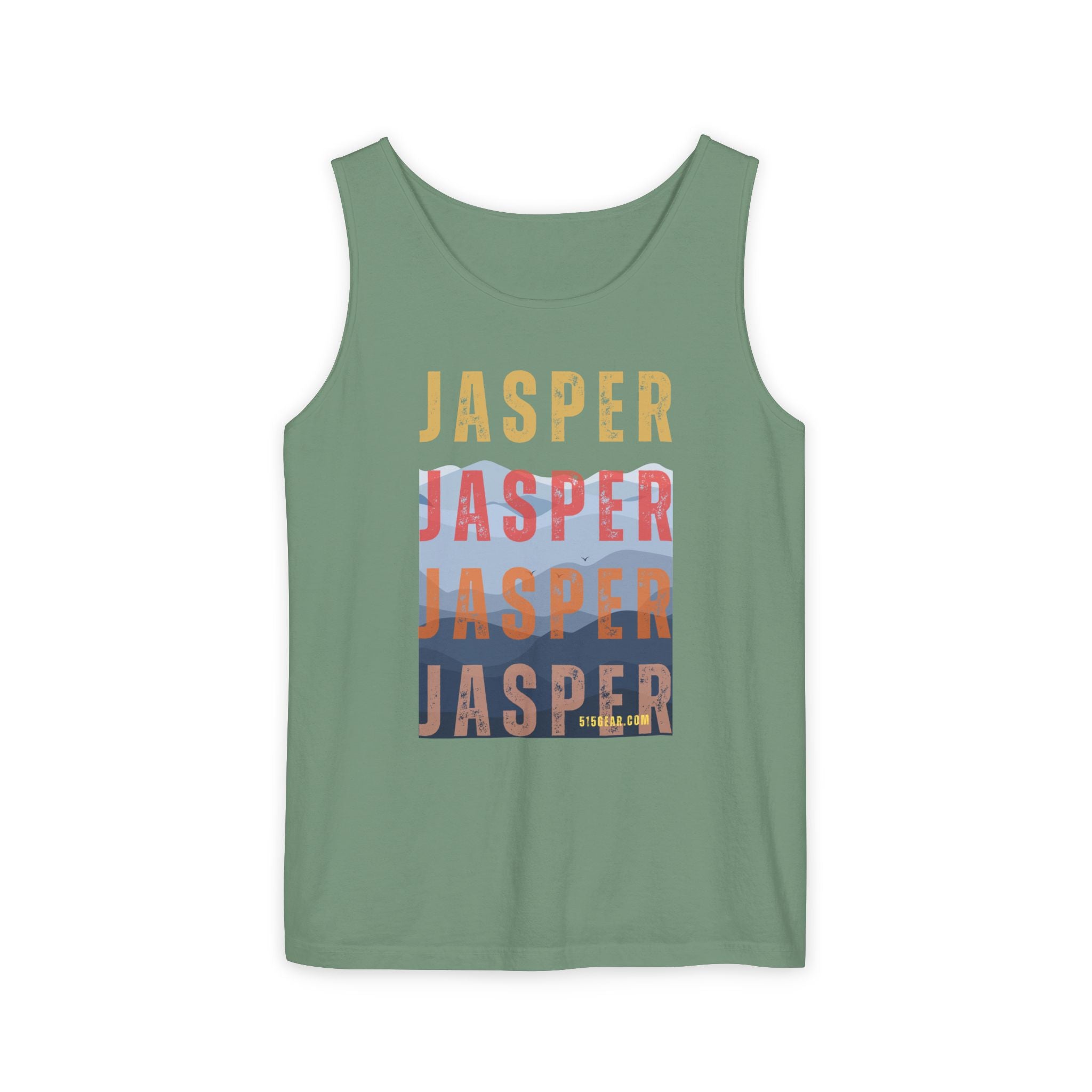 unisex tank-top, mountains graphic, by 515 Gear | Jasper, GA | cotton tank perfect for casual hikes and workouts