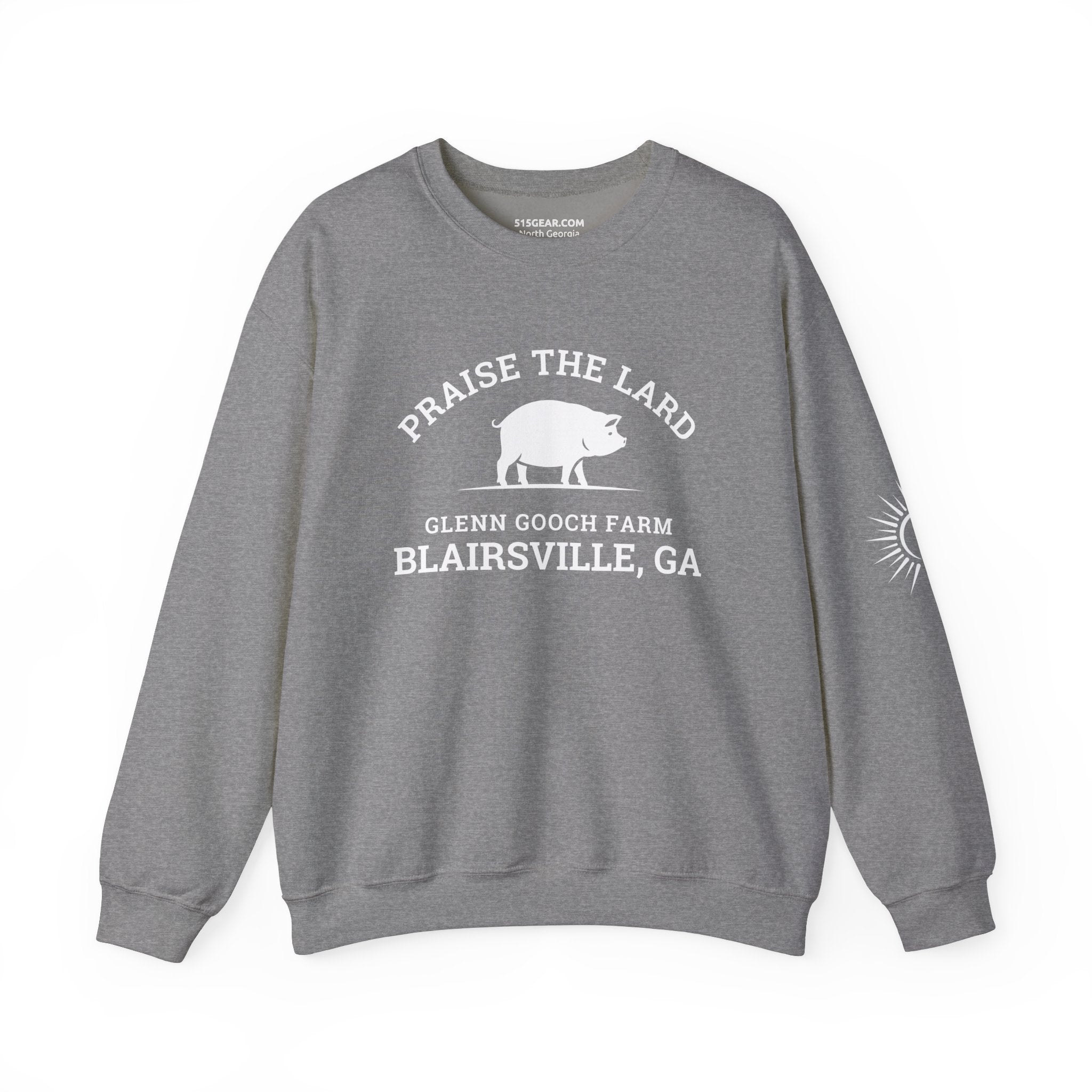 Sweatshirt, Praise the Lard Design, by 515Gear.com | Blairsville, GA | Glenn Gooch Farm