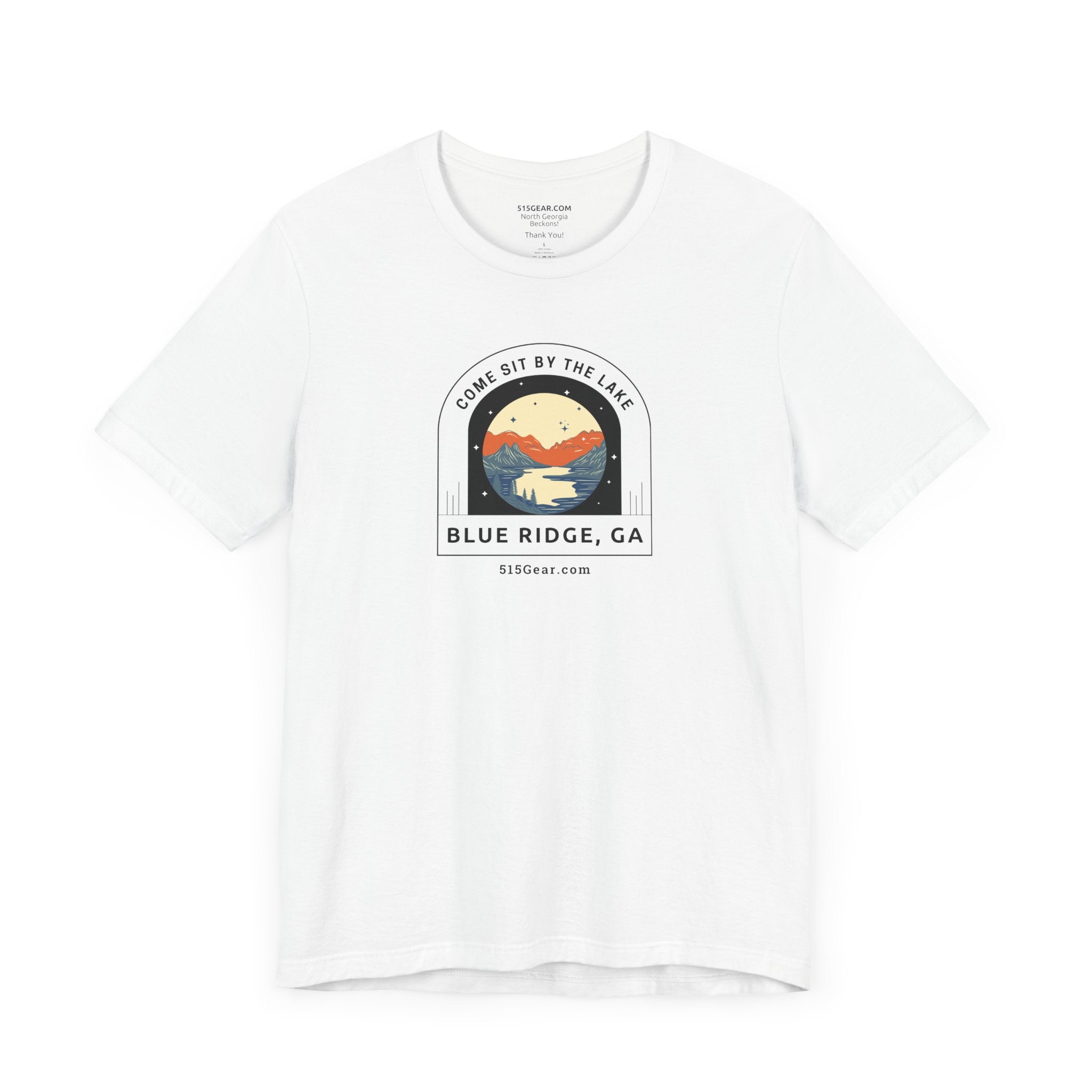 Unisex Adult T-shirt, by 515Gear.com | Blue Ridge, GA | Come Sit by the Lake!