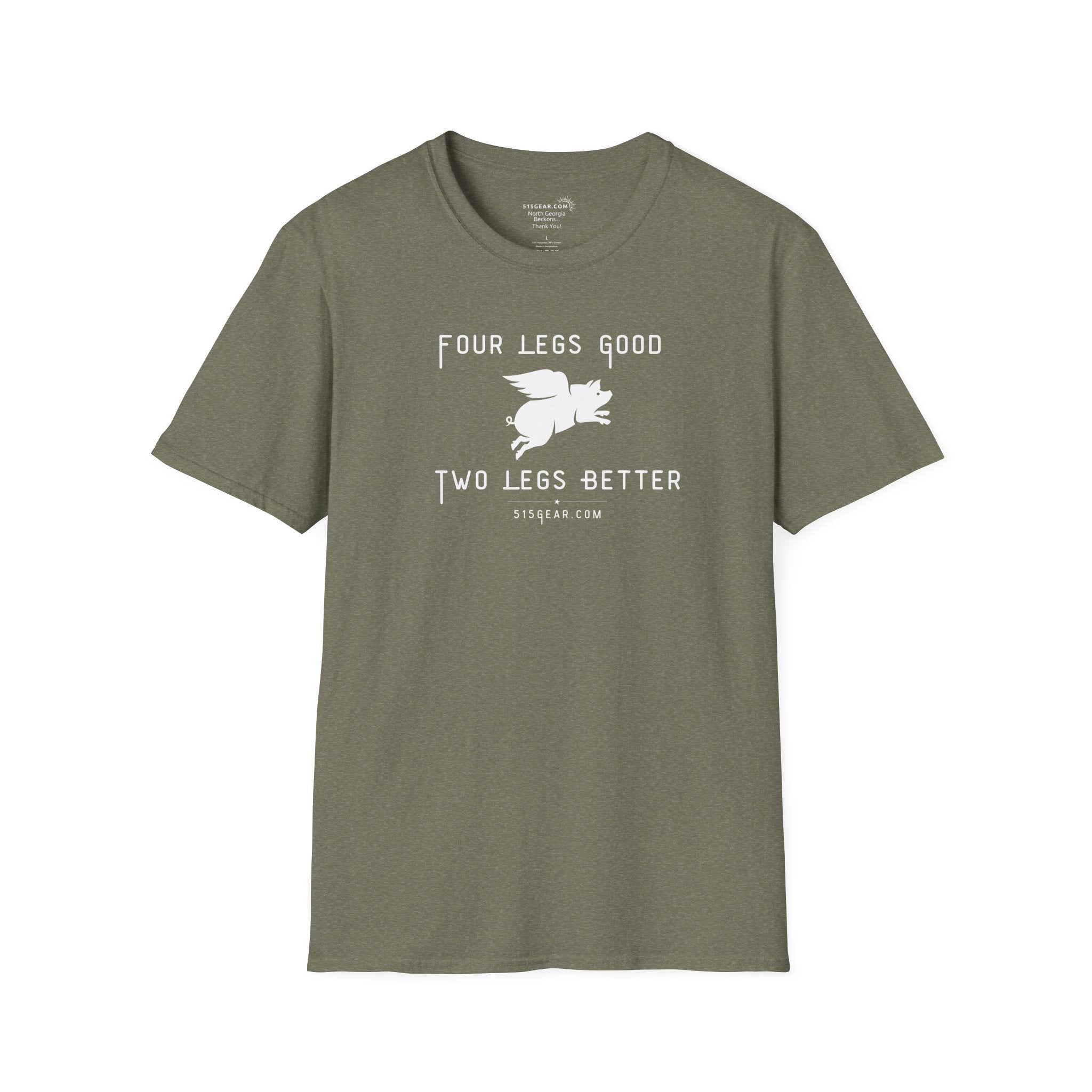 unisex adult t-shirt, satirical reference for “Orwellian” lovers | 515Gear.com | anyone love Animal Farm?