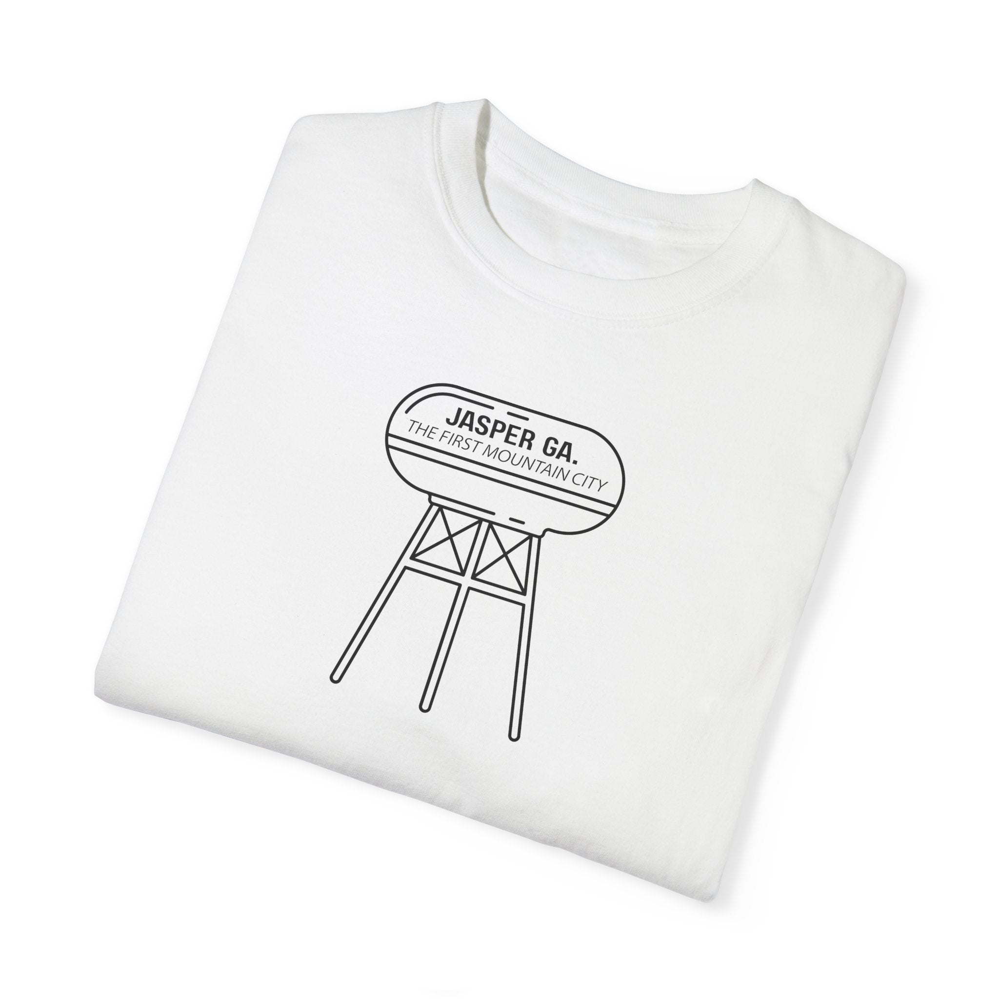 Jasper, GA "First Mountain City" Water Tower, Unisex Garment-Dyed adult T-shirt by 515Gear.com