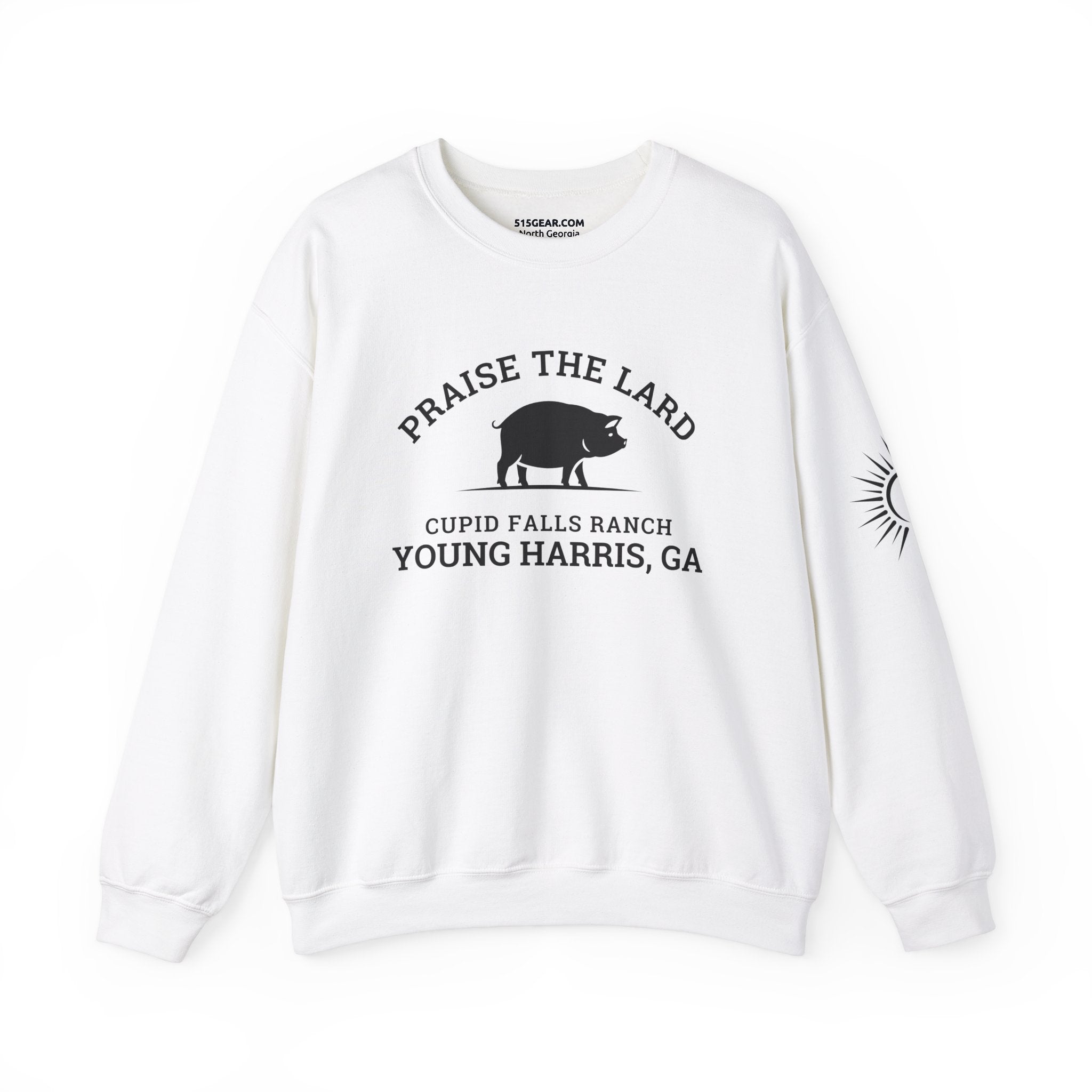 Sweatshirt, Praise the Lard Design, 515Gear.com | Young Harris, GA | Cupid Falls Ranch