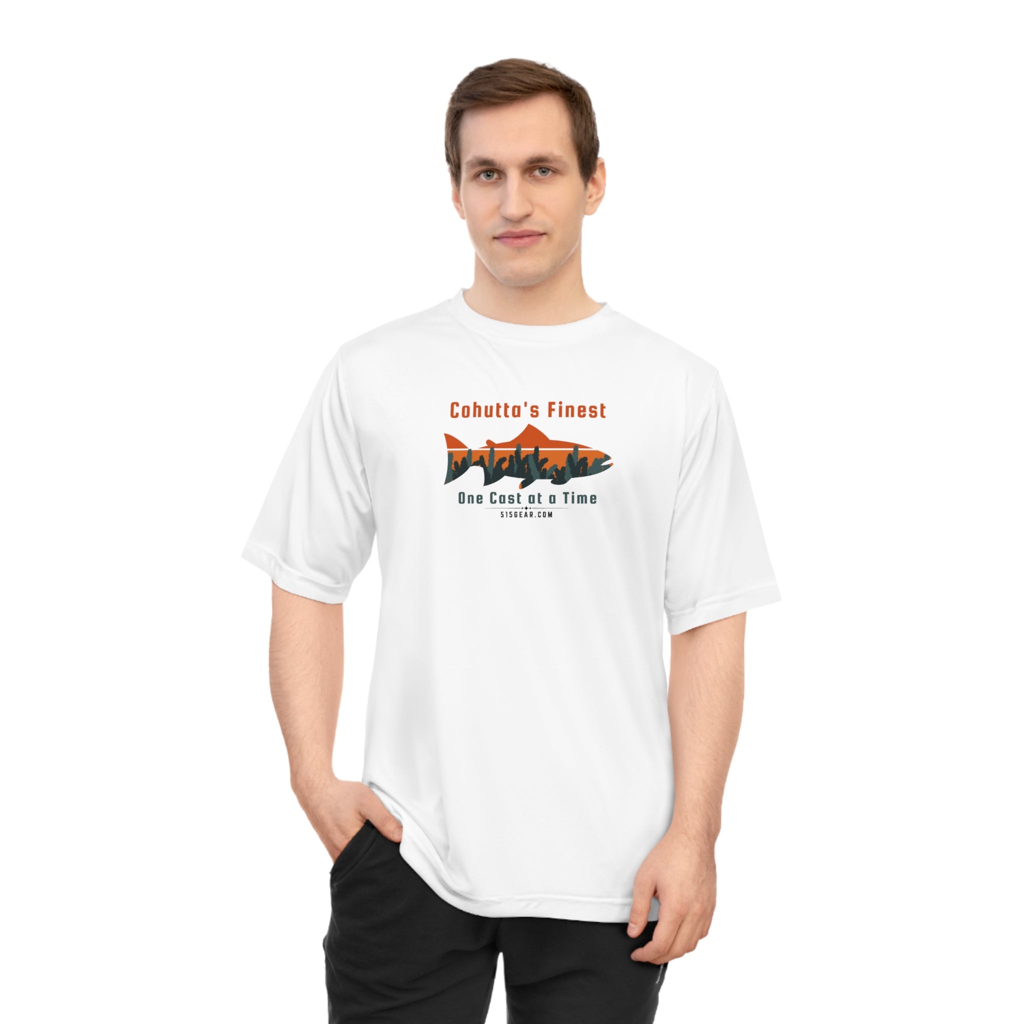 Cohutta’s Finest - One Cast at a Time - Unisex, Performance Moisture Wicking T-shirt