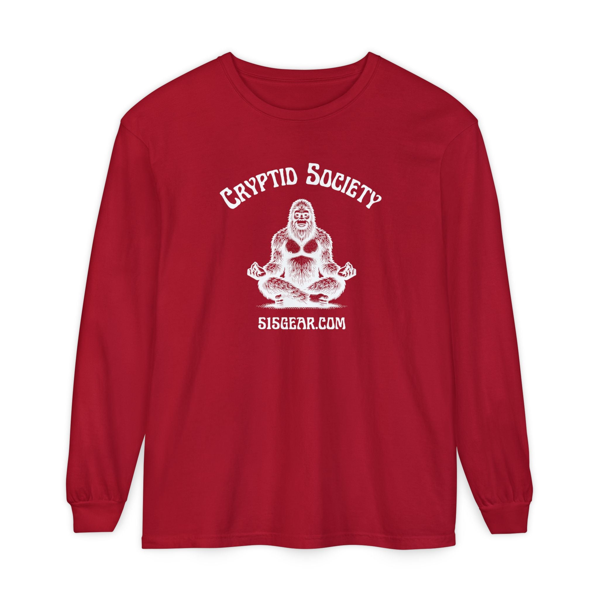 Unisex Adult Long Sleeve T-shirt, Zen Bigfoot Design | 515Gear.com | It's a Zen Thing!