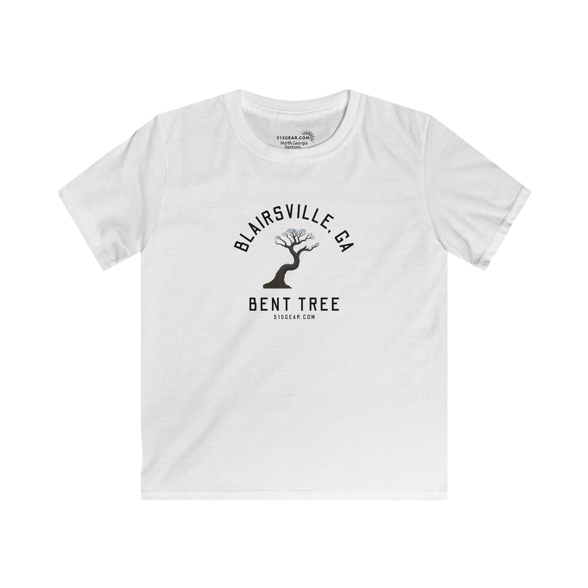 Kid’s T-Shirt, Bent Tree design by515Gear.com | Blairsville, GA | Don't leave the trail!