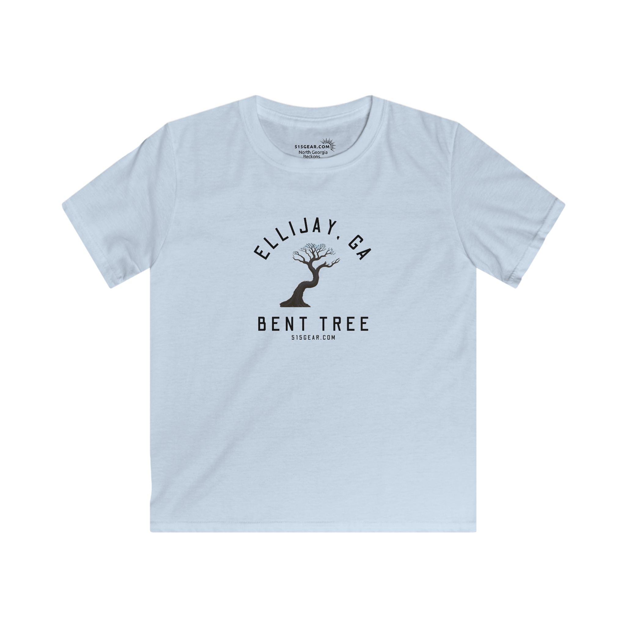 Kid’s T-Shirt, Bent Tree design by515Gear.com | Hiawassee, GA | Don't leave the trail!