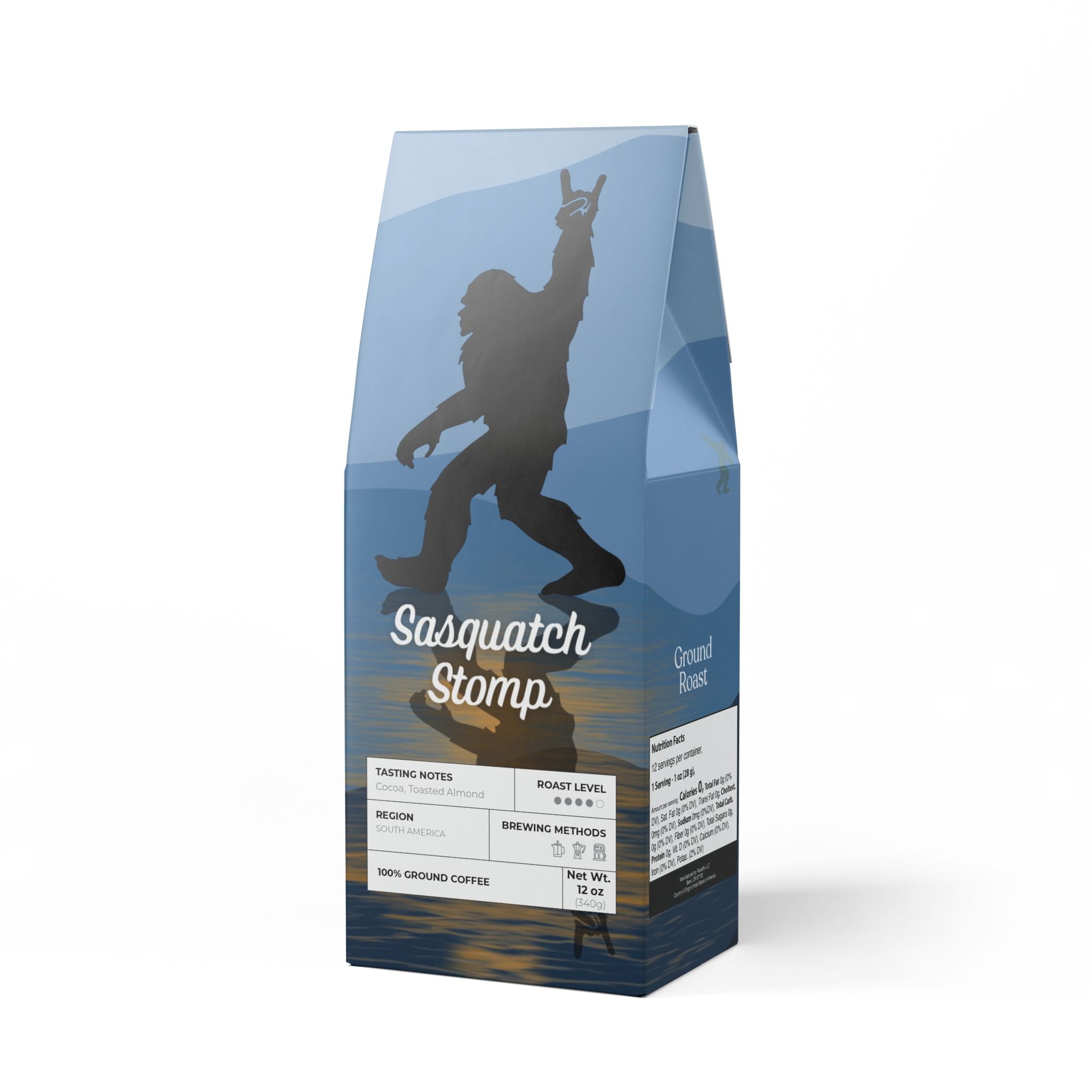 12 oz. Medium Dark Roast Coffee, whole bean or ground, Sasquatch Stomp! | by 515Gear.com | sourced from Central America!