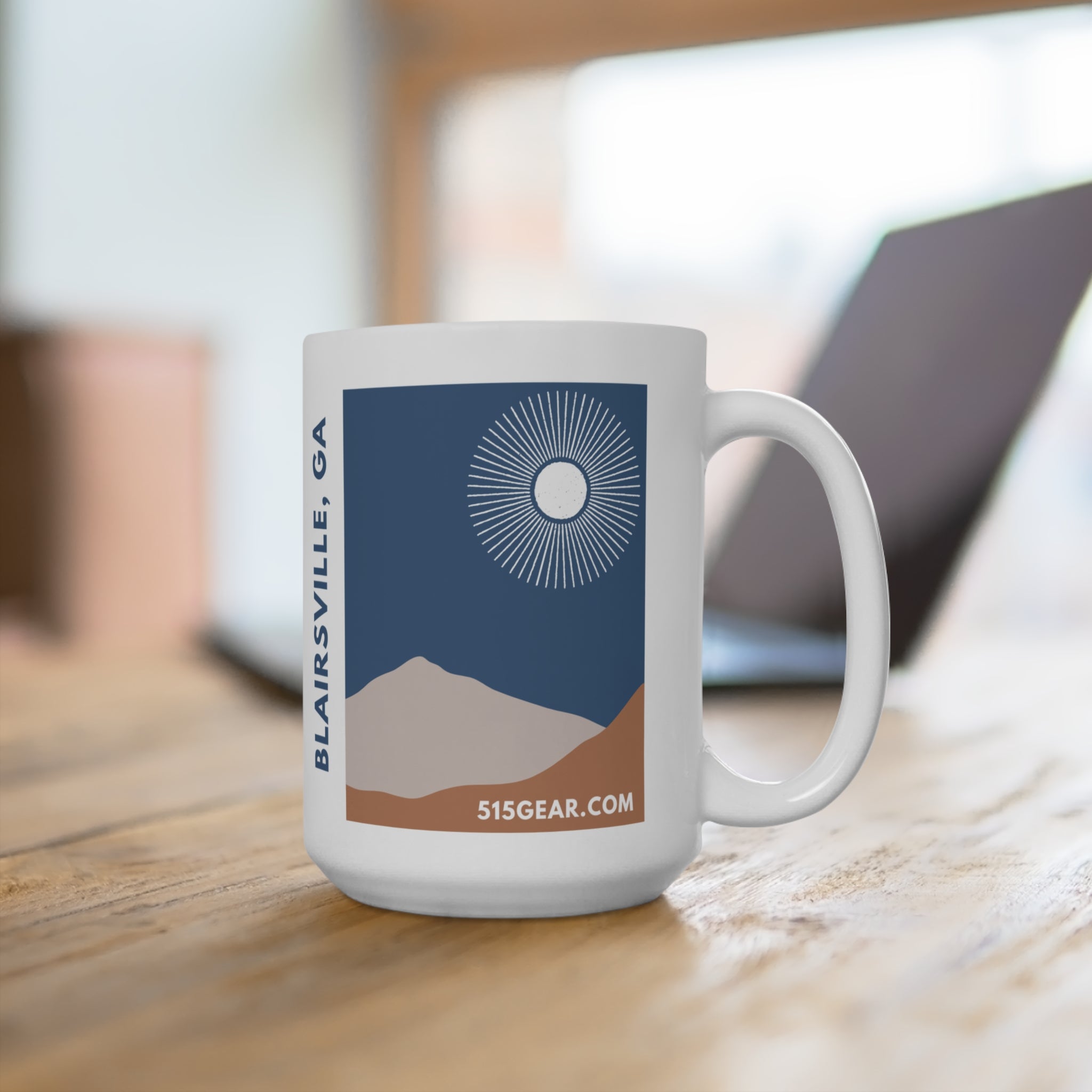North Georgia Mountains Full Moon, Blairsville Coffee Mug – 15oz