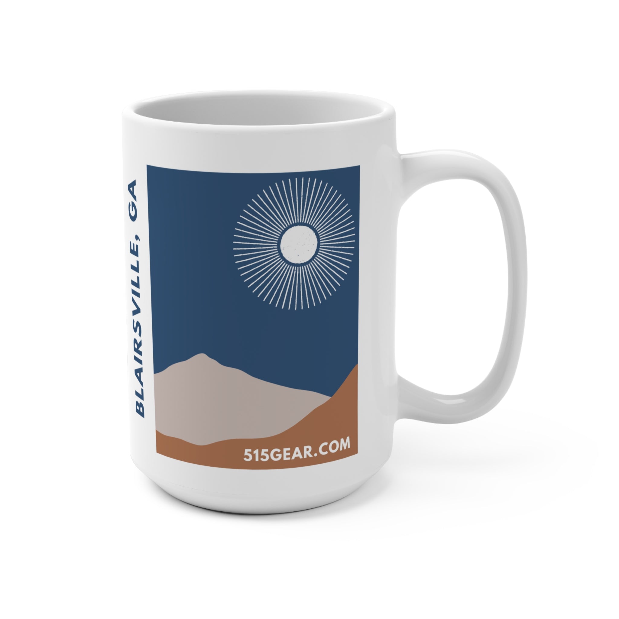 North Georgia Mountains Full Moon, Blairsville Coffee Mug – 15oz