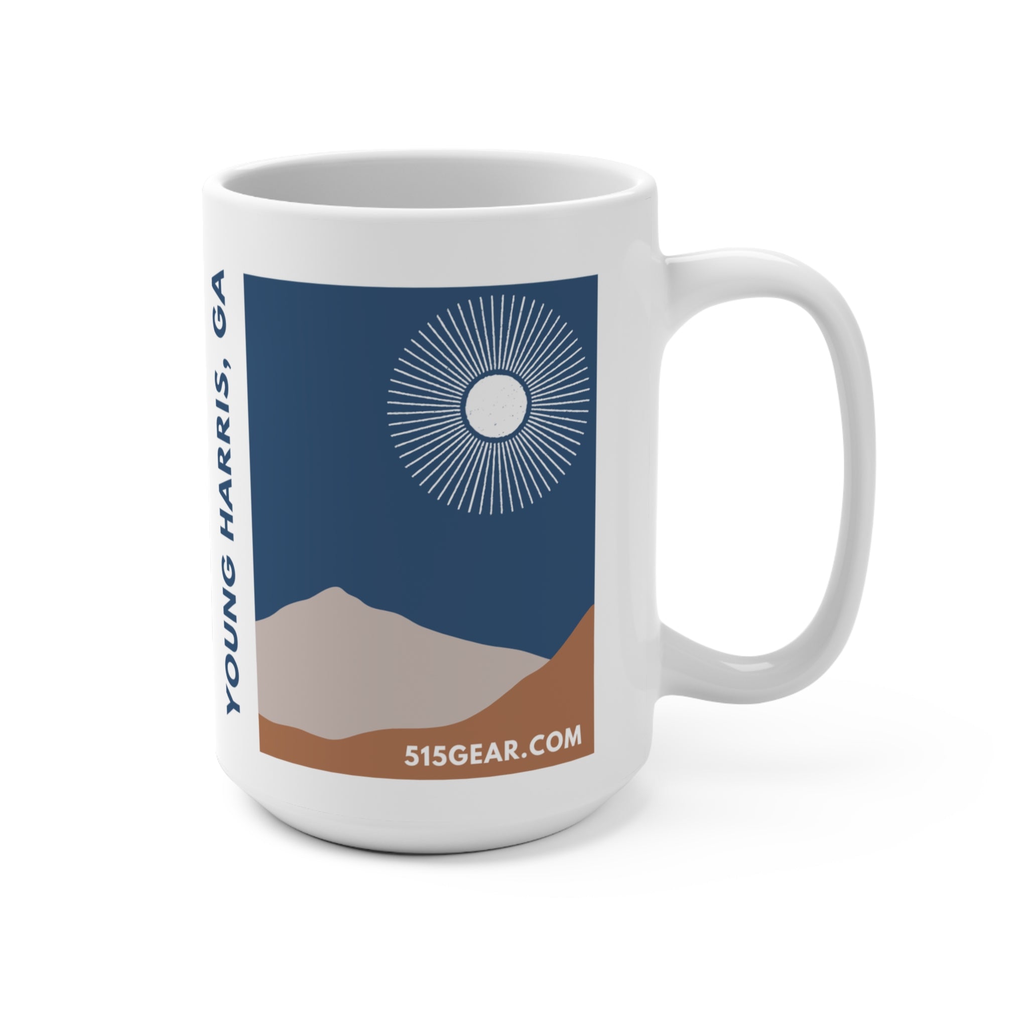 North Georgia Mountains Full Moon, Young Harris Coffee Mug – 15oz